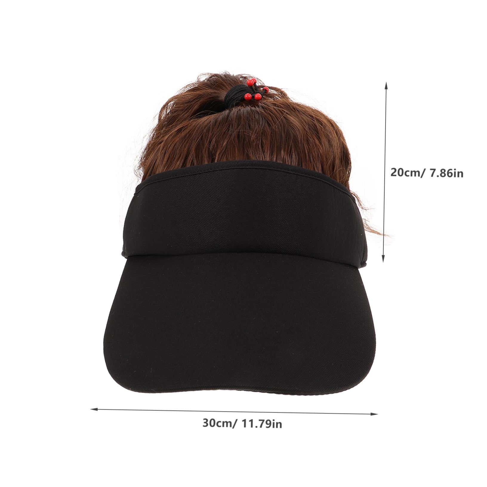 NOLITOY Baseball Hat for Women Wig Cap Decor Cosplay Supplies Comfortable Material Black