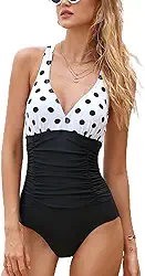 Maiô feminino com controle de barriga e costas cruzadas nas costas