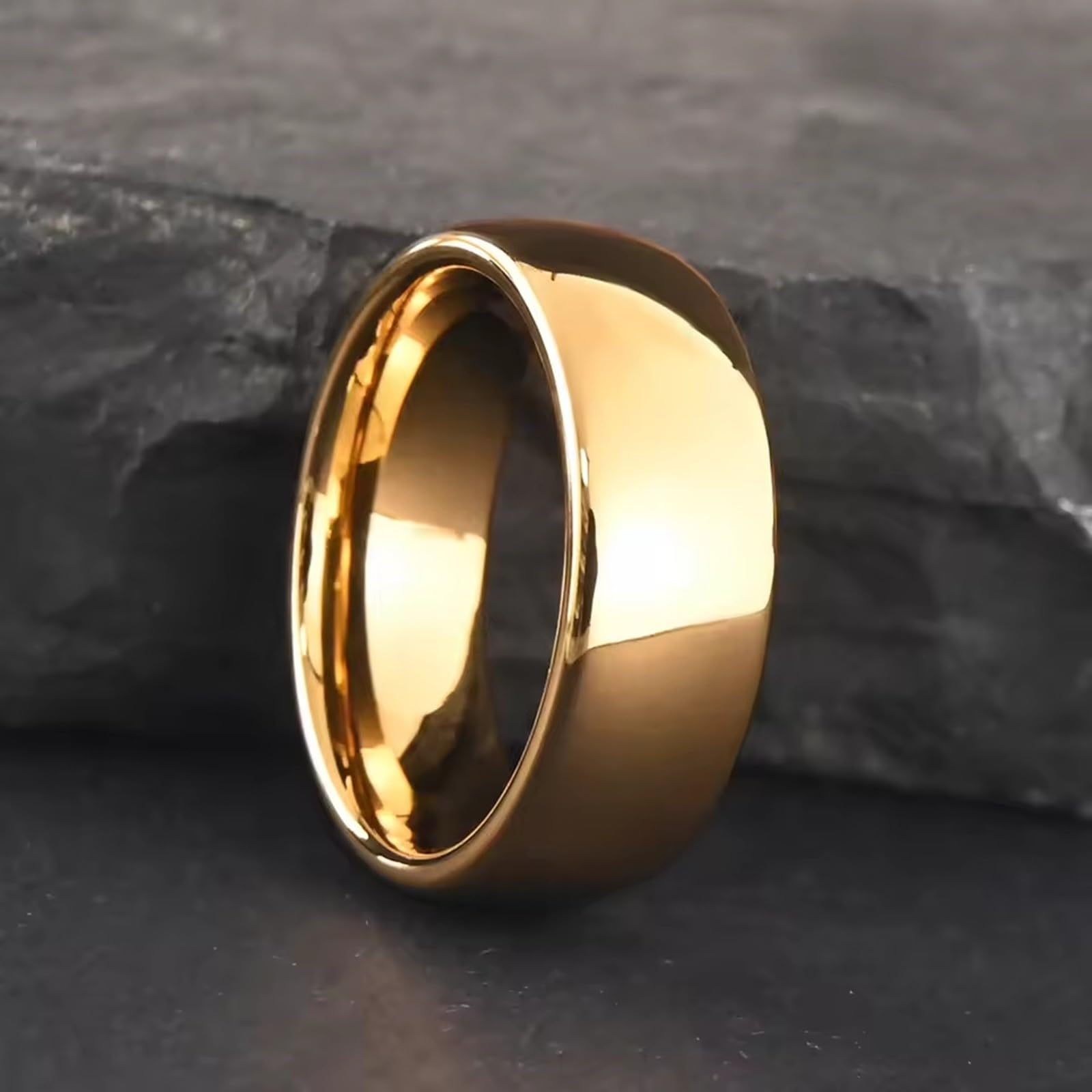 Obrączka ślubna z węglika wolframu dla kobiet mężczyzn, rocznicowe pierścionki obietnicy dla kobiet mężczyzn klasyczna para 2/4/6/8 mm szerokości prosty polerowany zwykły pierścionek