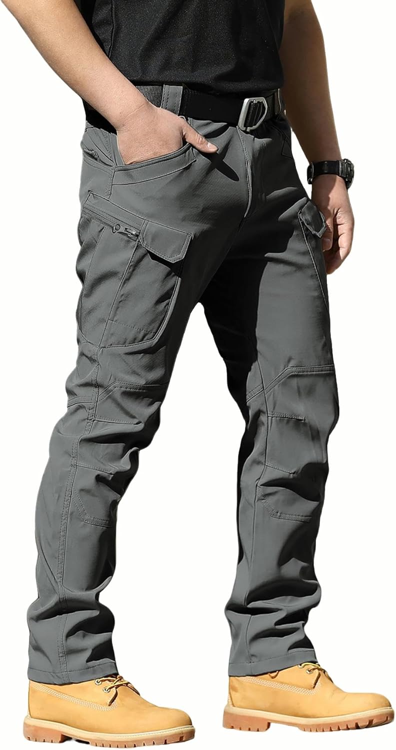 Men's Tactical Cargo Pants Water Resistant Ripstop