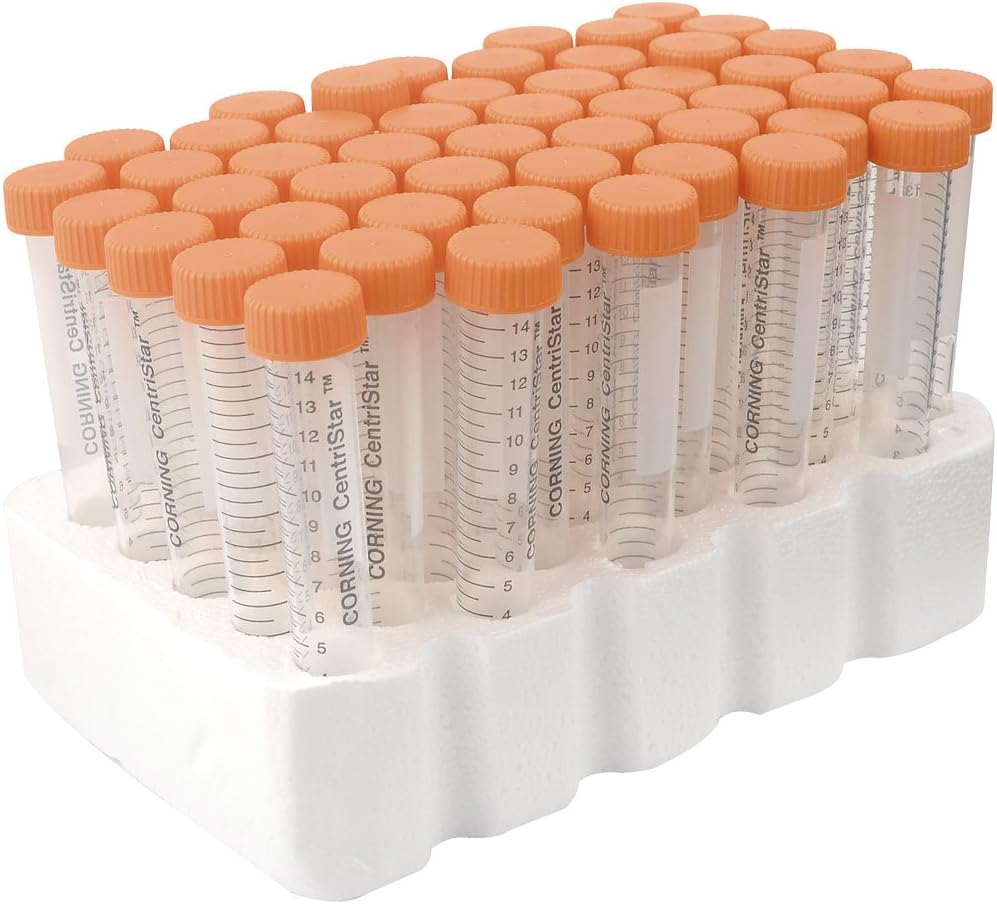 15ml 0.5oz Graduated Micro Centrifuge Tubes Clear w Orange Caps 50 Pcs (id: 86c 17c 3ad e9b c57
