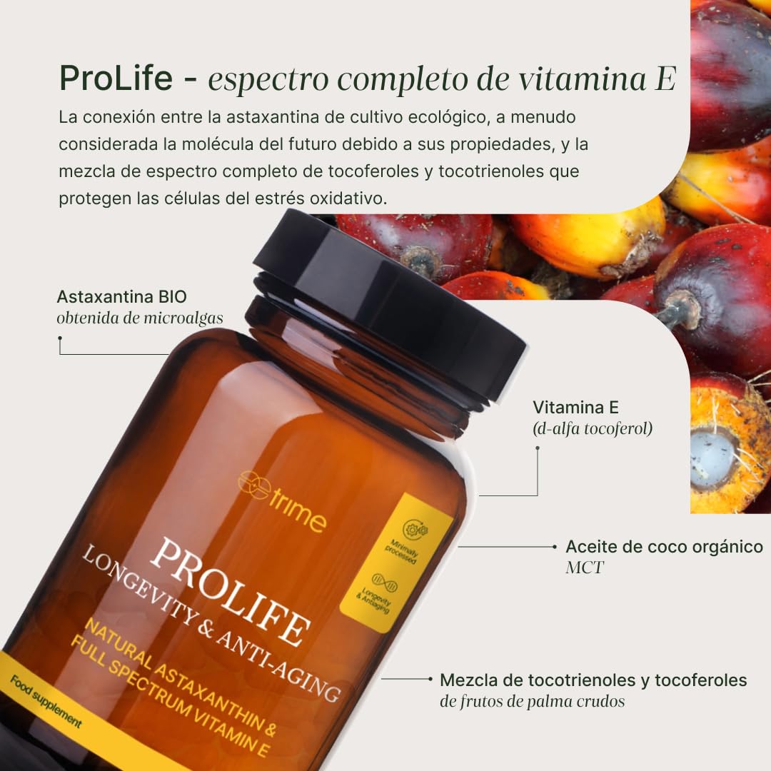 Vitamina E Full Spectrum + Astaxantina Natural 60 Cápsulas Veganas | Vitamina E líquida pura, antioxidantes, suplemento vegano, apoyo a la salud celular