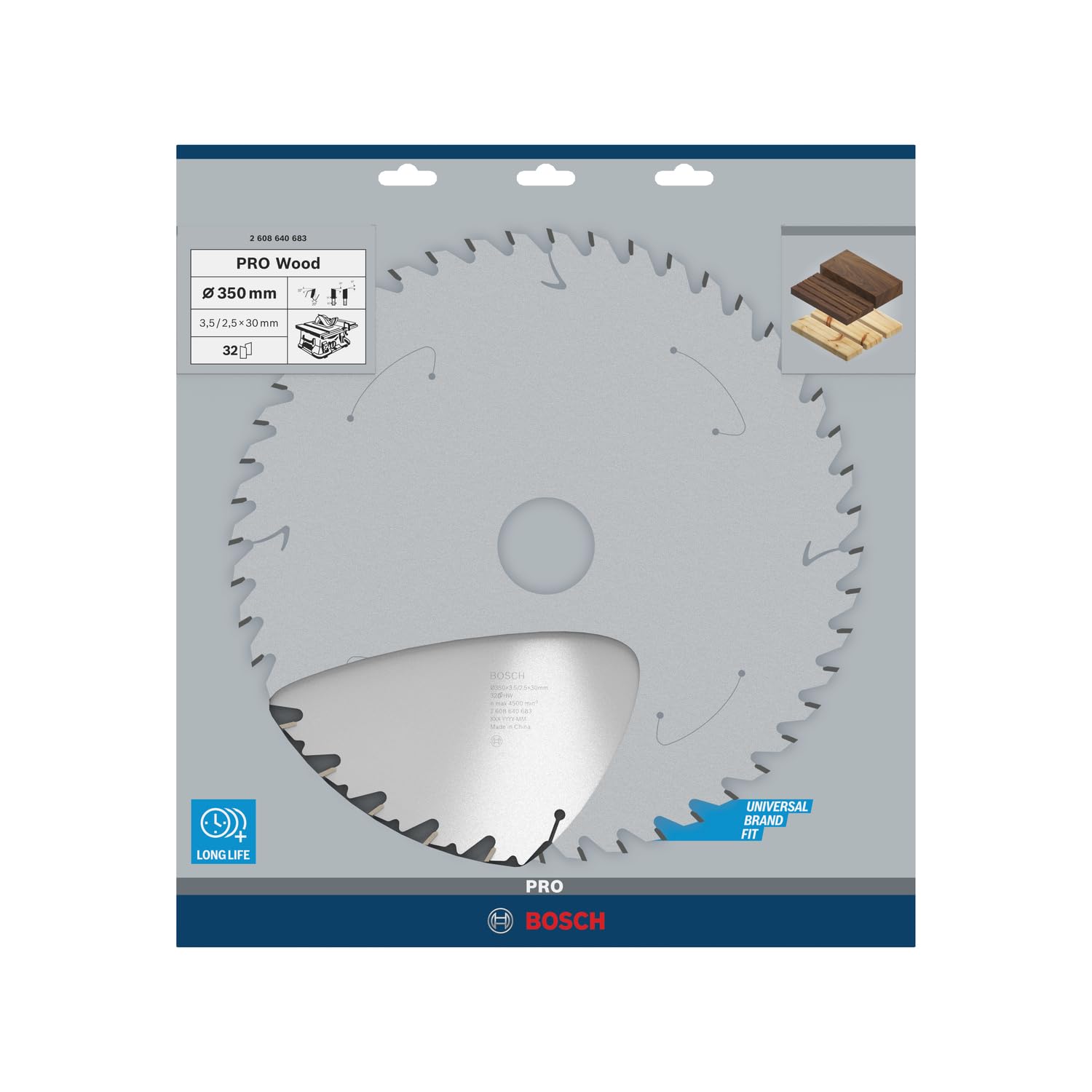 Bosch 2 608 640 683 - Hoja de sierra circular Speedline Wood (350 x 30 x 3,5 mm, 32)