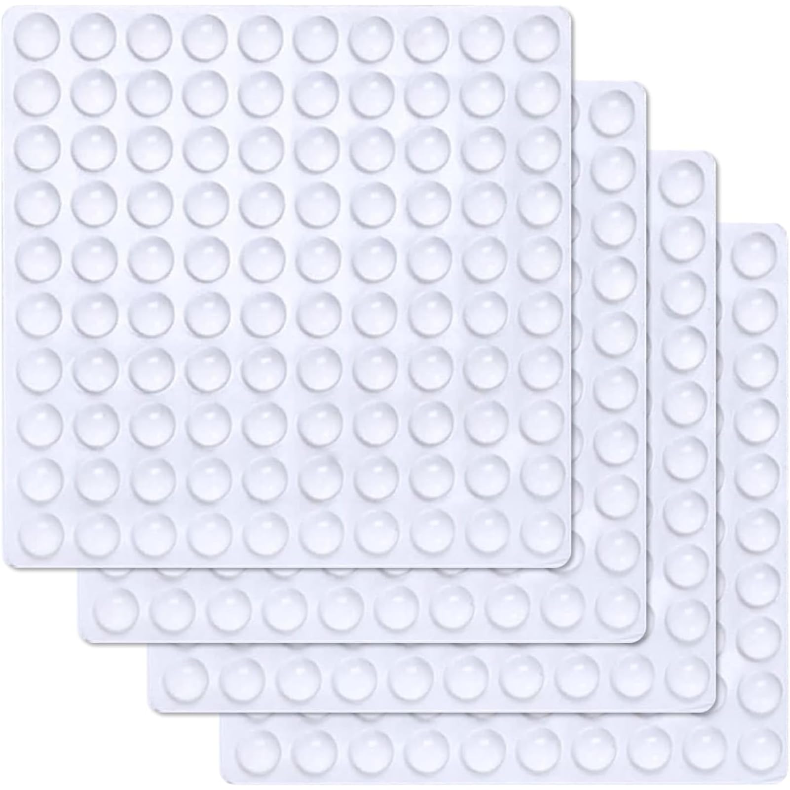 Silicone Bumpers, Self Adhesive Rubber Clear Mini Noise Reduction Transparent Non-Slip Hemispherical Sticky Protector Stops Buffer Feet Pads for Furniture Glass Tables Door Protect (400PCS-6x2mm)
