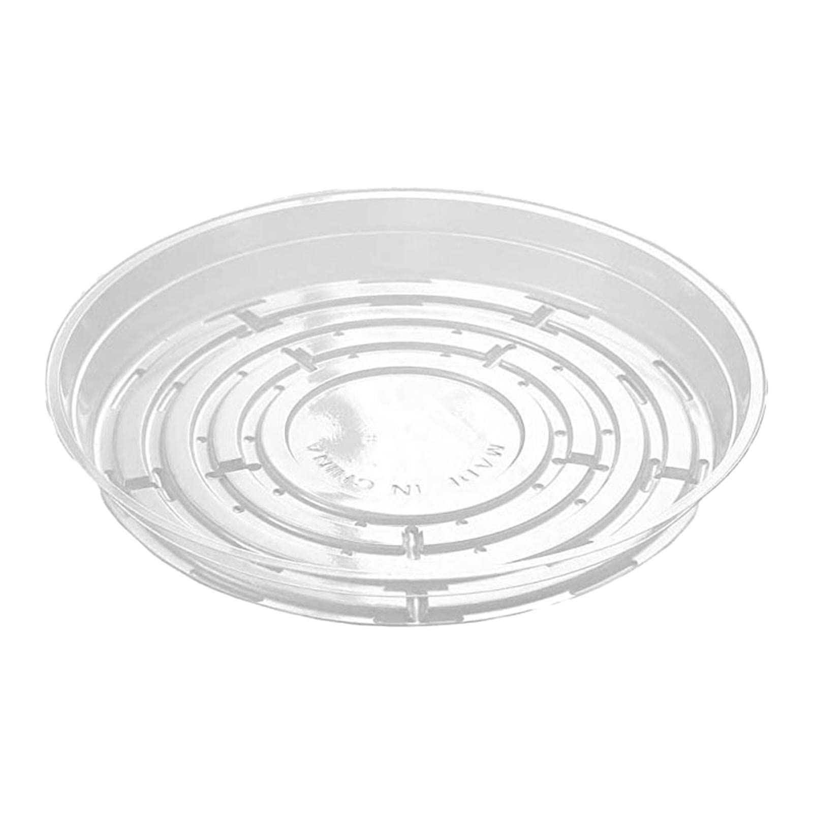 NIMYAU Lot De 6 Soucoupes Rondes En Plastique Transparent Robuste