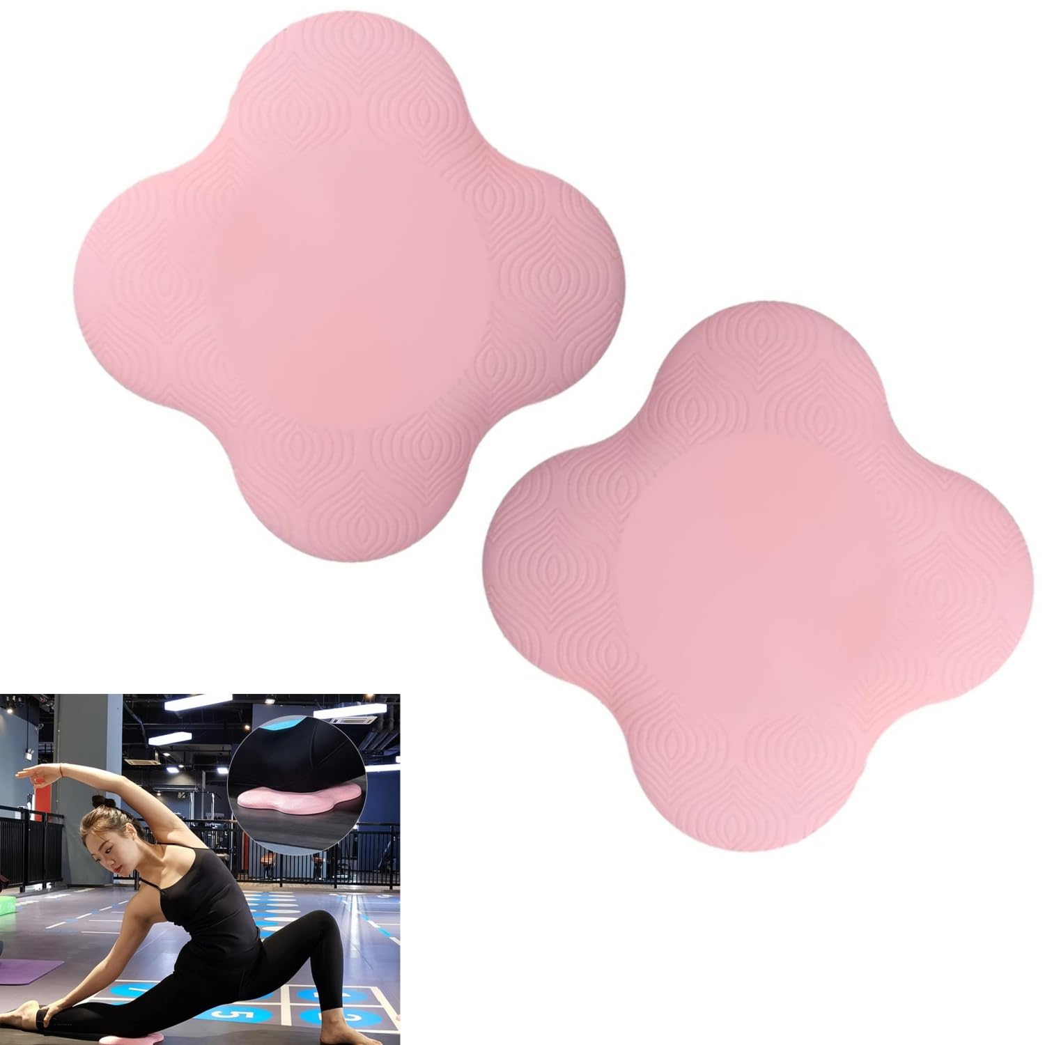 LiJuanWang Kniekissen Yoga,2 Stück Yoga-Knie-Pad,rutschfest