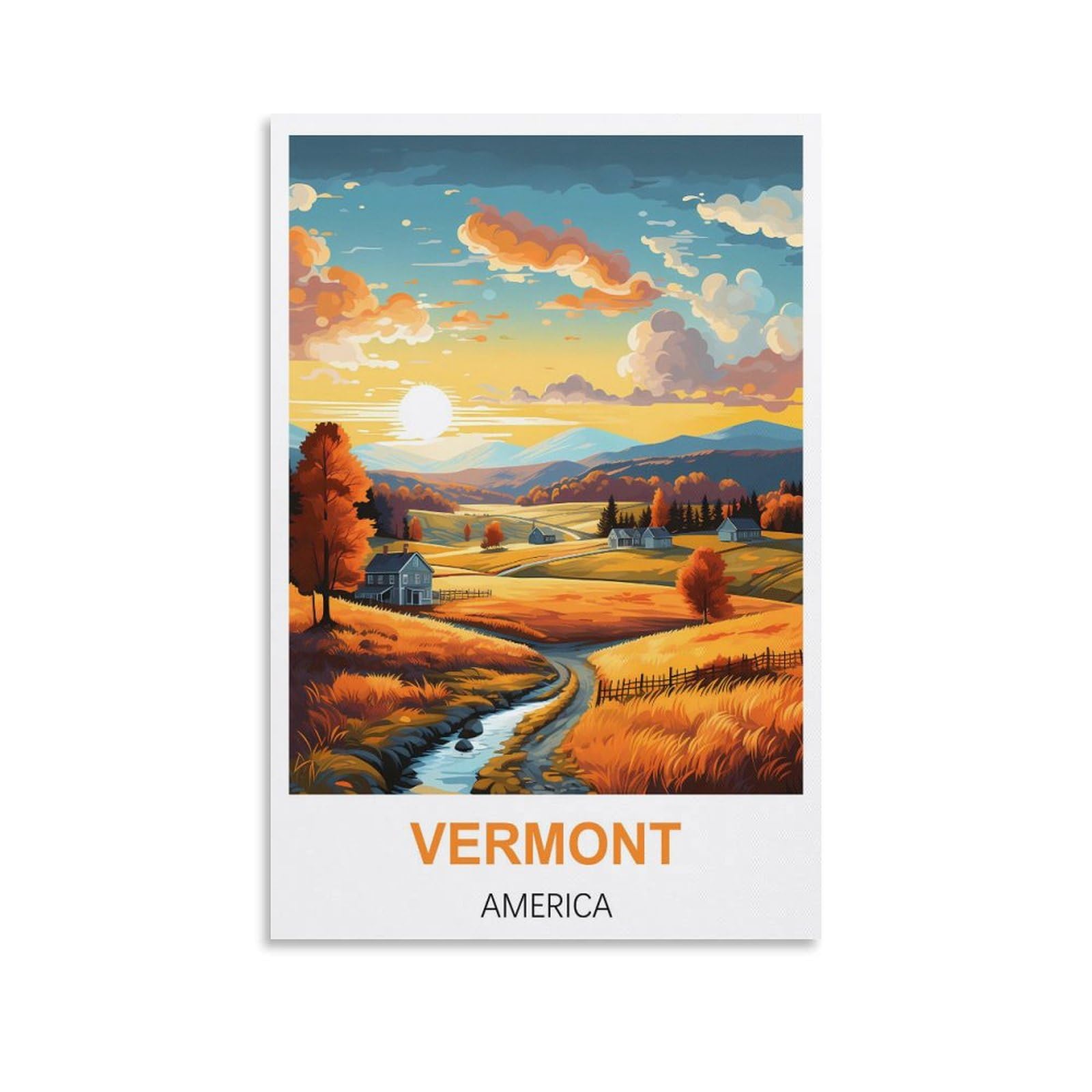 Vintage Metal Tin Sign Funny Retro,Vermont Americans,Decoration for Home Wall Art Kitchen Bar Pub Room Farm Garage Vintage Retro Poster Plaque 20x30cm