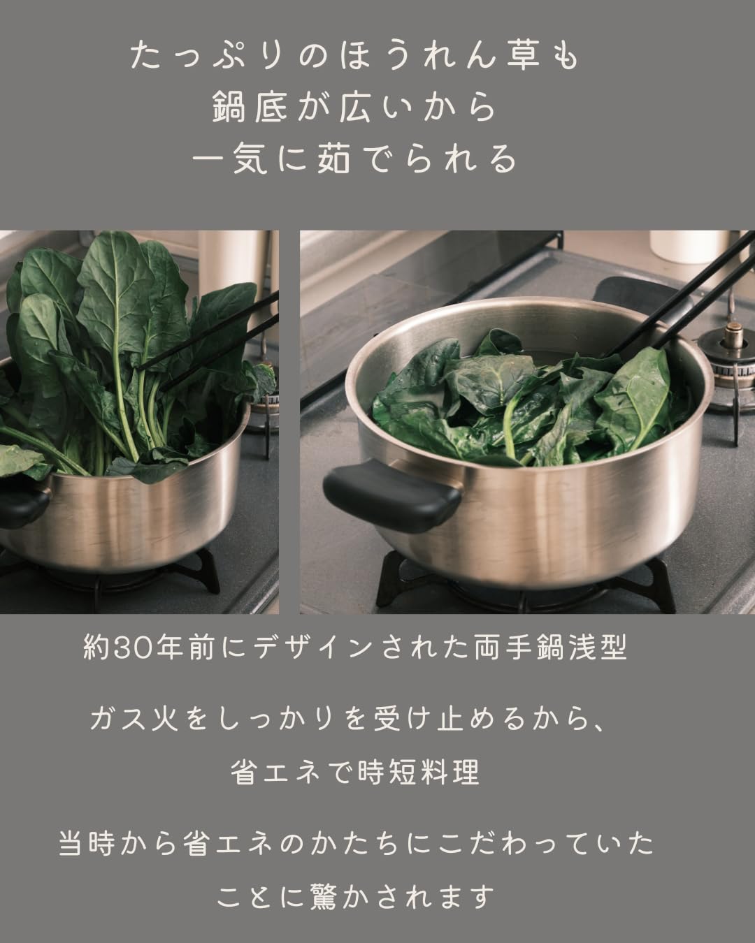 柳宗理★調理器具 両手鍋 柳宗理 両手鍋 22cm 深型 ツヤ消しタイプ ステンレス製 フタ付き ガス