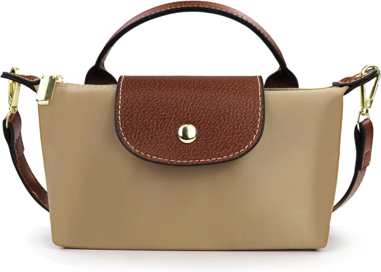 Mini Crossbody Bags for Women, Top Handle Small Crossbody Purse with Adjustable Strap, Nylon Small Handbags