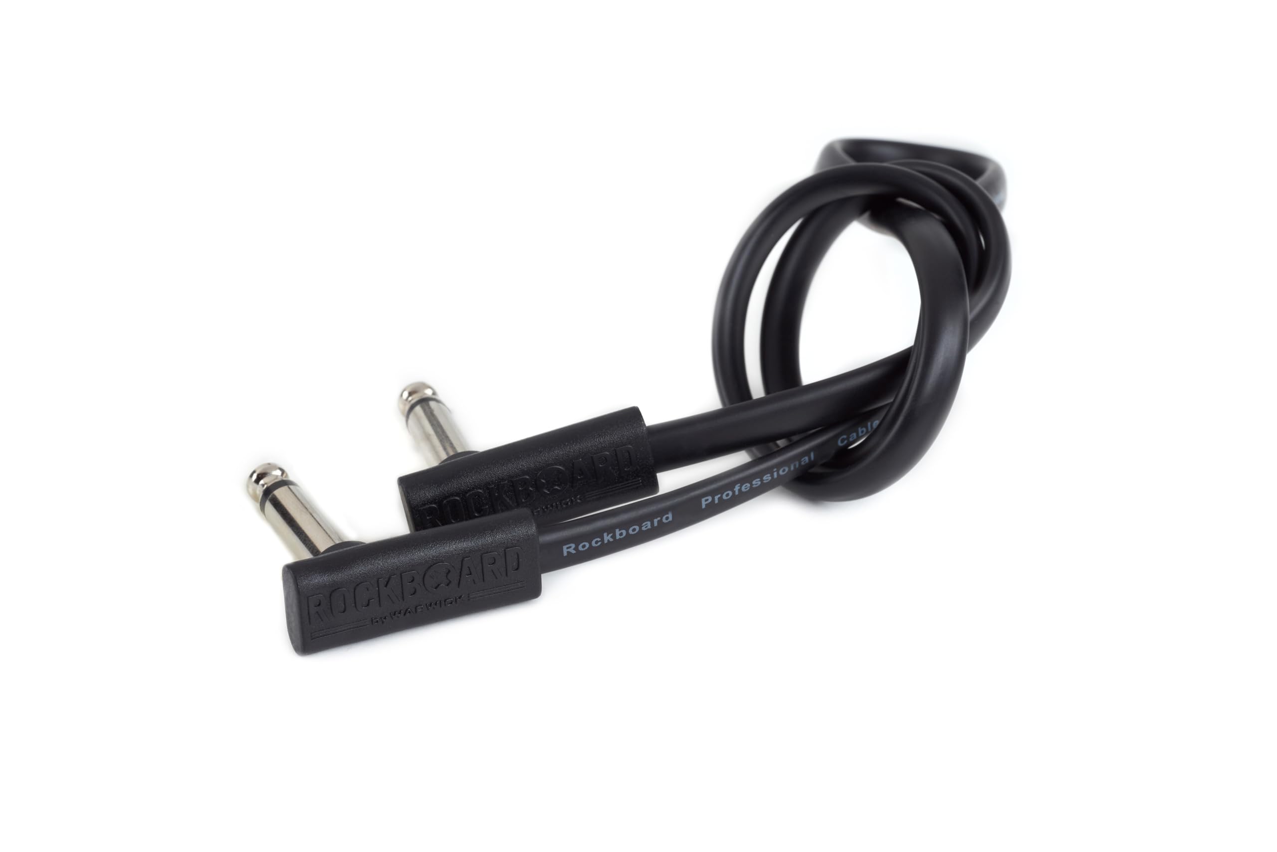 RockBoard PC-F-30 FLAT Patch Cable black, 2x w/right angle - 30 cm - Image 2