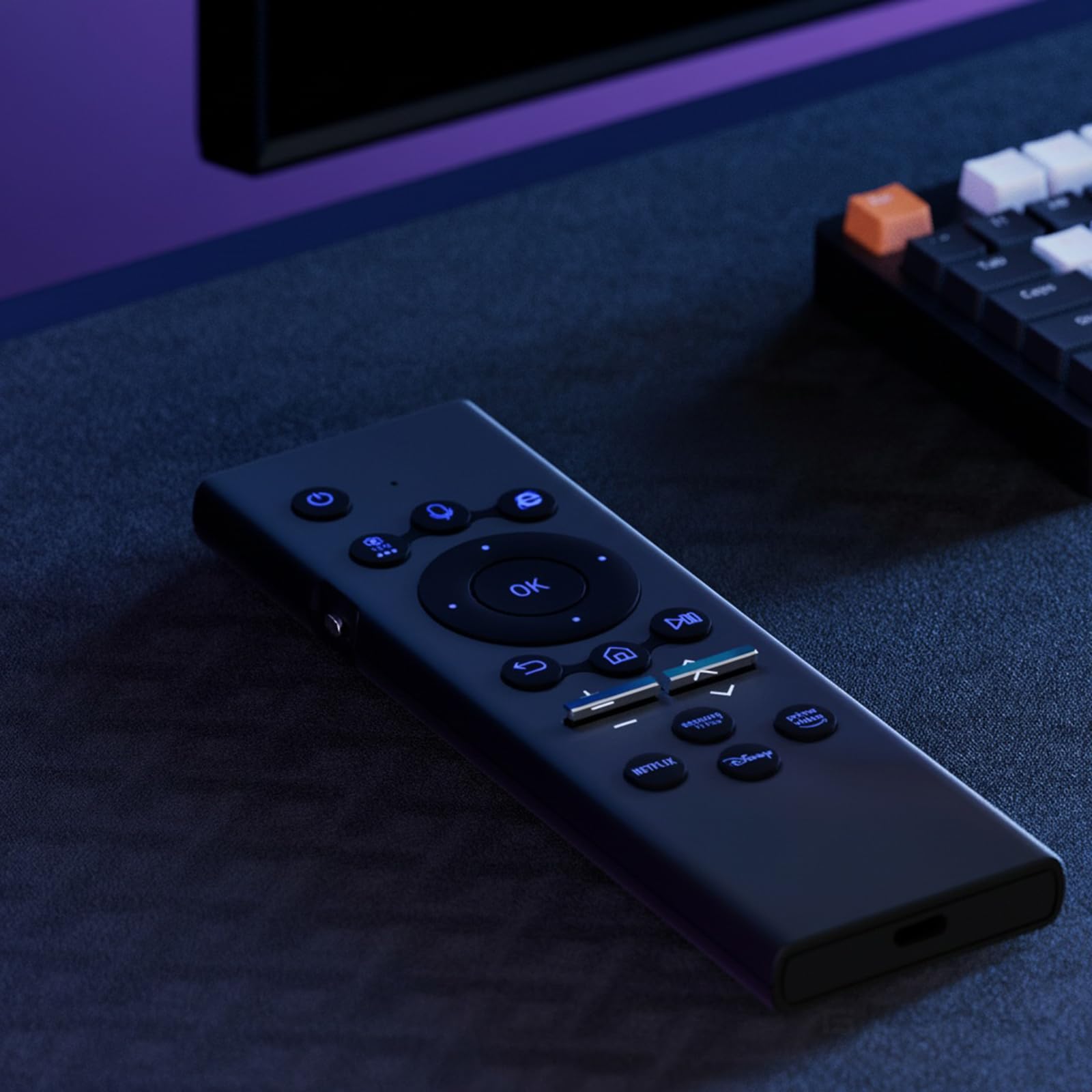Telecomando universale per Smart TV con tastiera retroilluminata Controllo vocale wireless per modelli TV 2019-2024