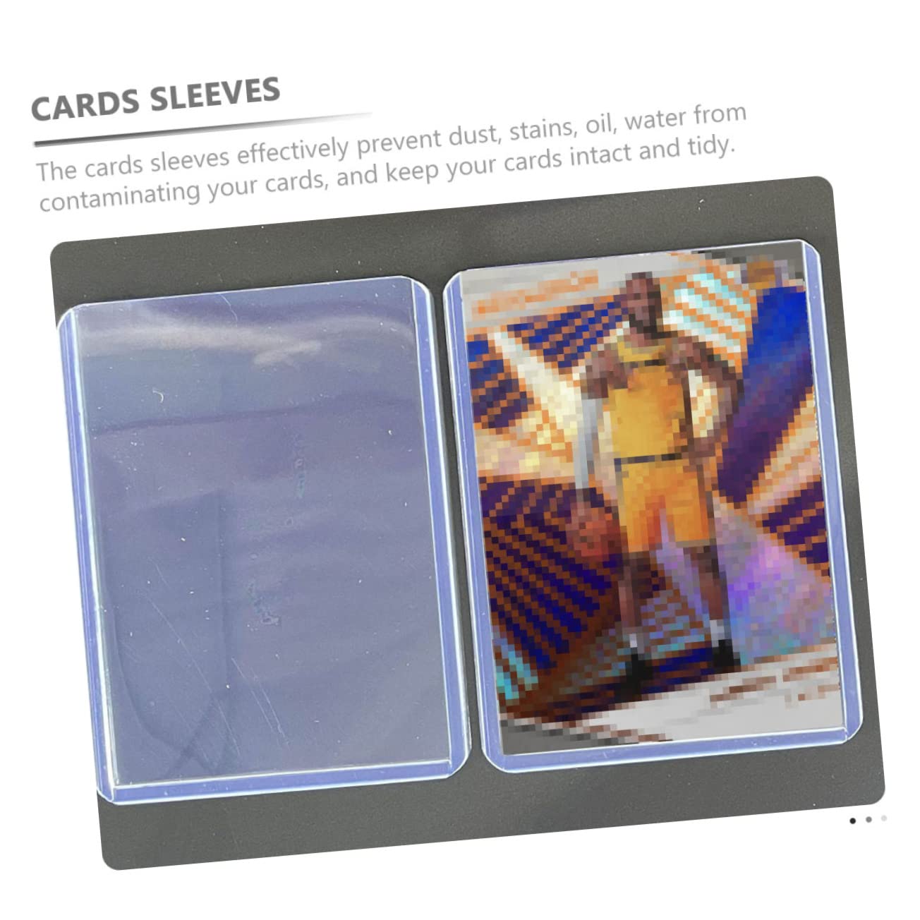 Bustine Protettive Carte 100 Pezzi Pvc Blu per Collezione | Design Calcio Trasparente, Apertura Superiore, Leggere e Resistenti All’usura per Giochi