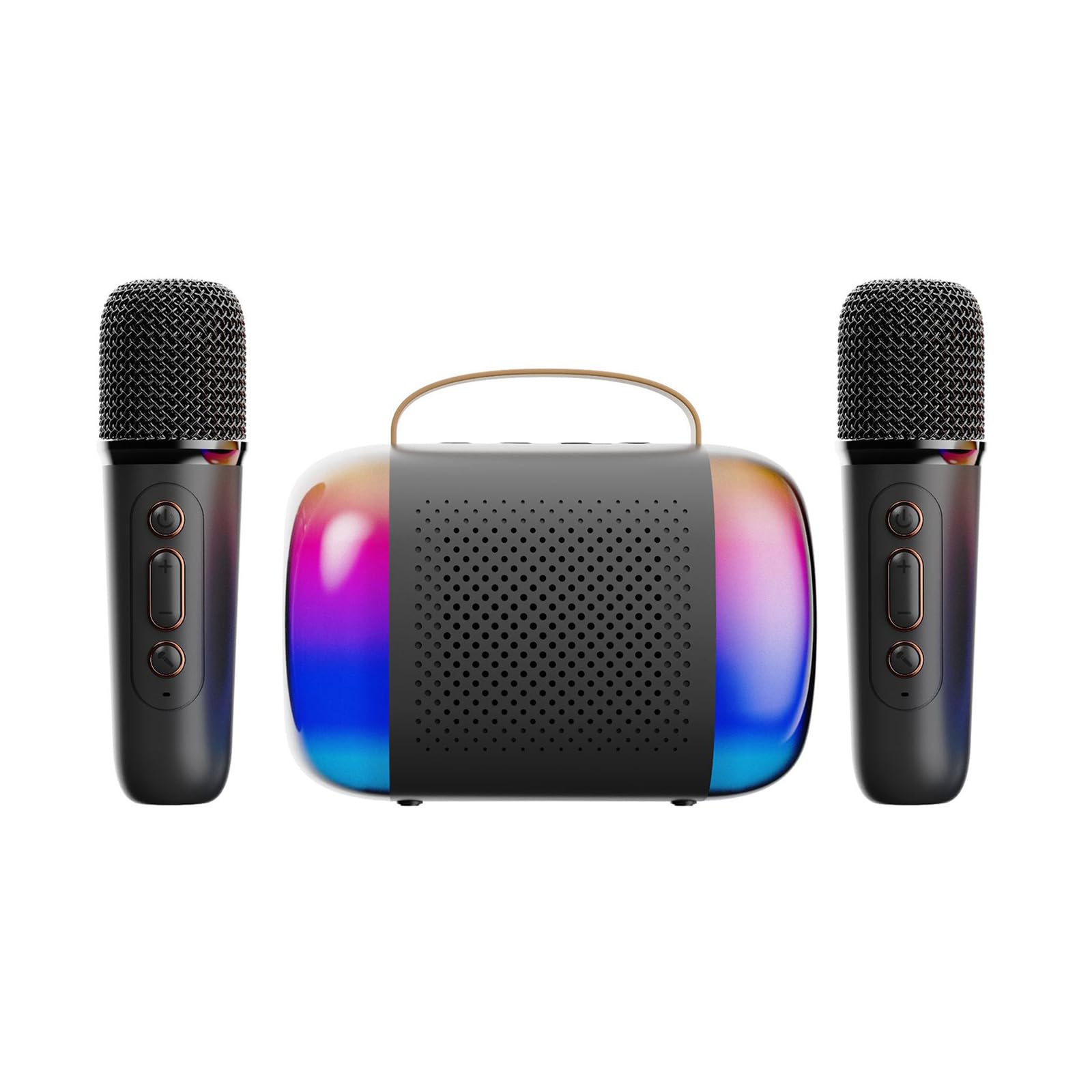 Karaoke Macchina Per Bambini 2 Microfoni Altoparlanti Grande Ragazzi E Ragazze Famiglia Intrattenimento Luce LED Karaoke