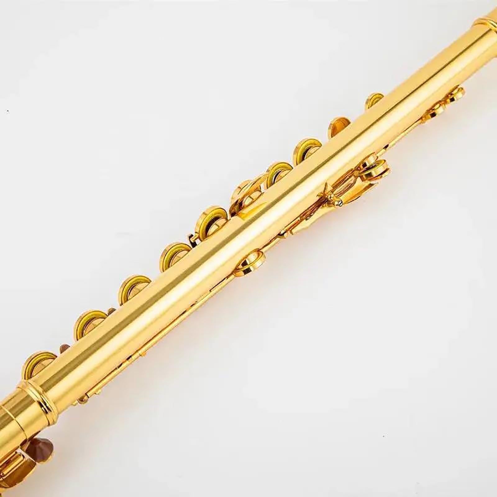 flet prosty Flet profesjonalny biały mosiężny klucz otwarty C 17 otworów flet 18-karatowy pozłacany Instrument z etui Instrument dęty drewniany