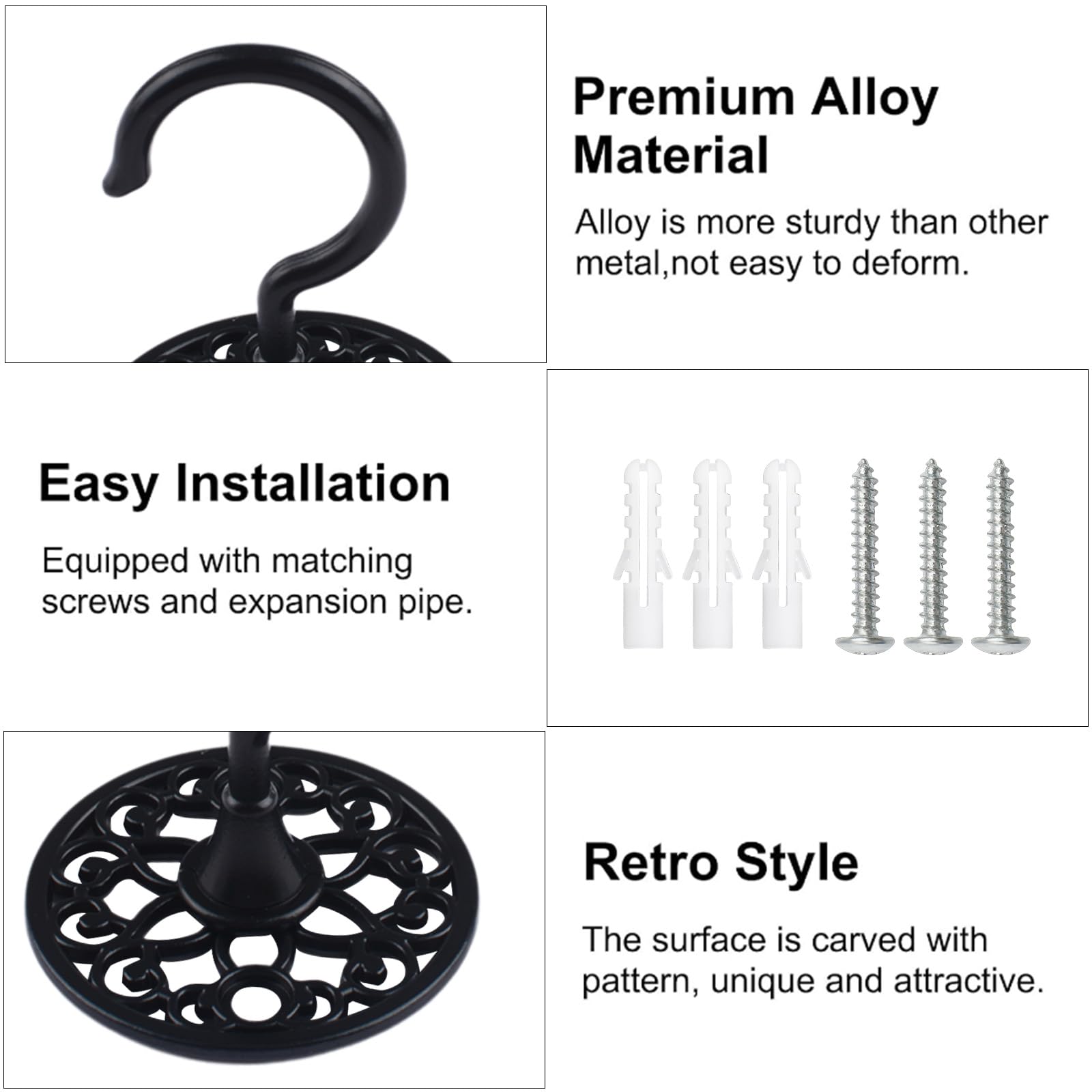 INCREWAY Wall Mount Ceiling Hooks - Image 4