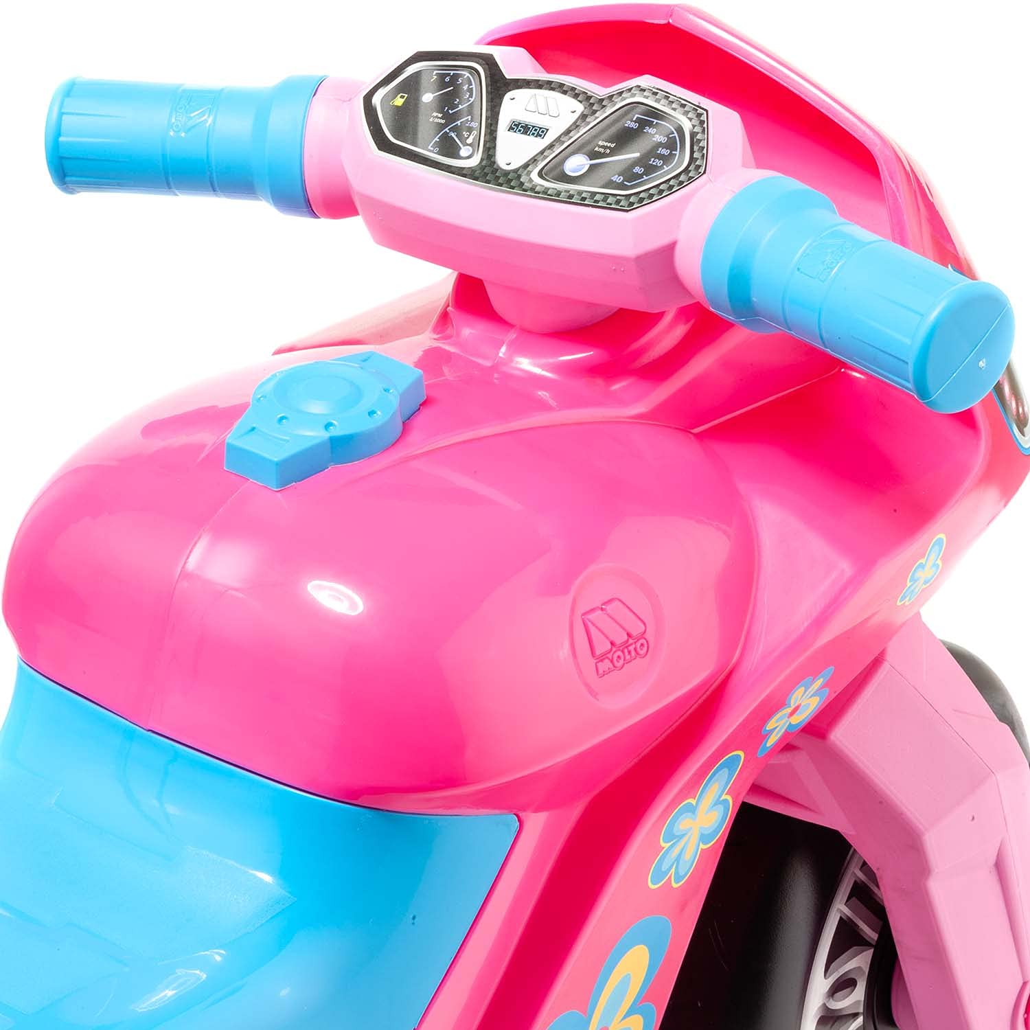 Molto | Moto Cross Rose | Motocykl prowadzi korytarze dla wszystkich rodzajów ziemi | Bezpieczne i odporne zabawki dla dzieci | Zachęca dzieci do zdrowego rozwoju | + 18 miesięcy