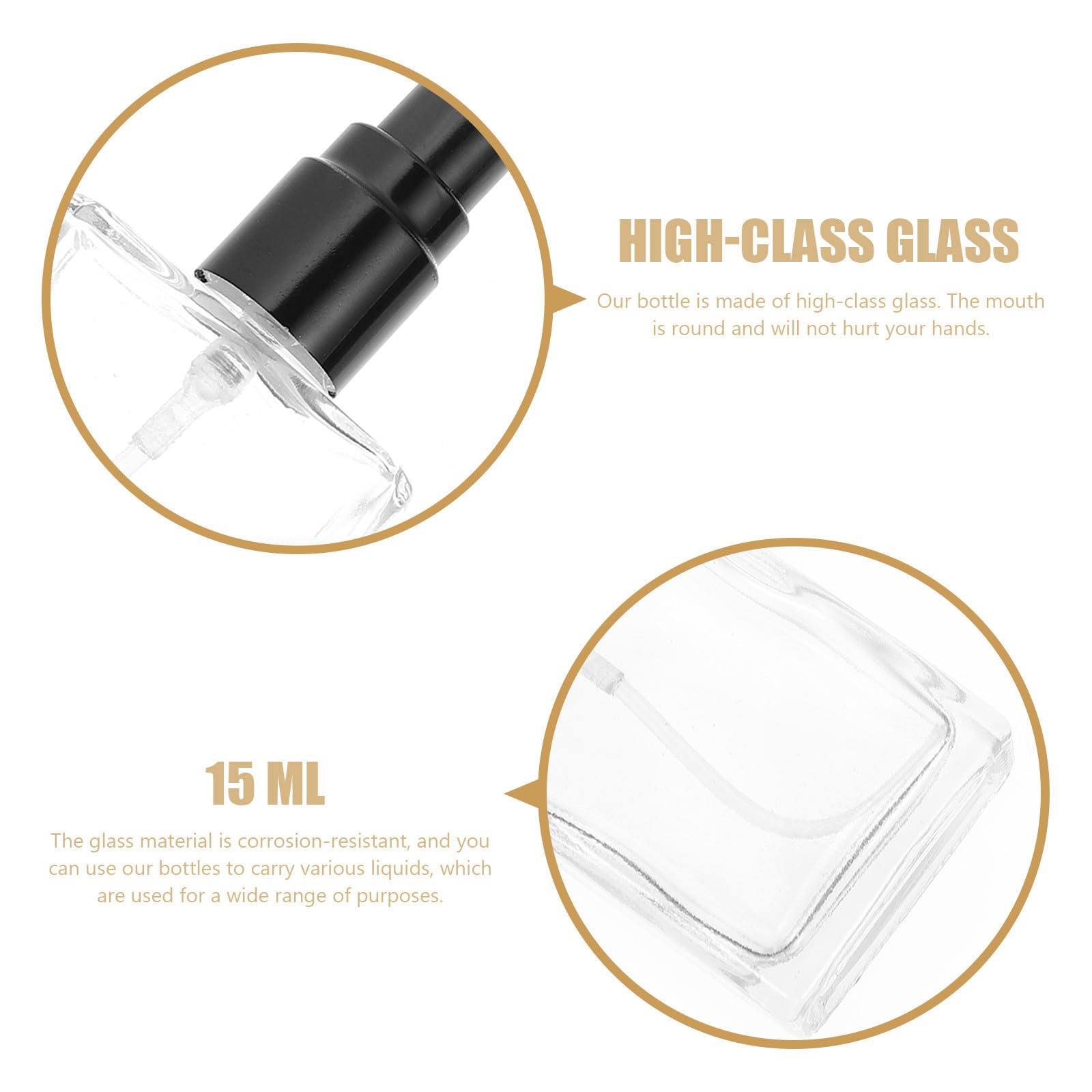 12 Stück Tragbare Parfümzerstäuber 15ml aus Glas für Unterwegs