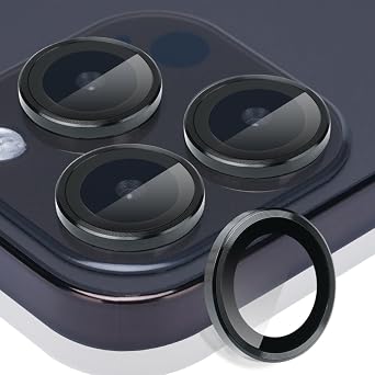 Camera Lens Protector for iPhone 15 Pro/15 Pro Max, Black