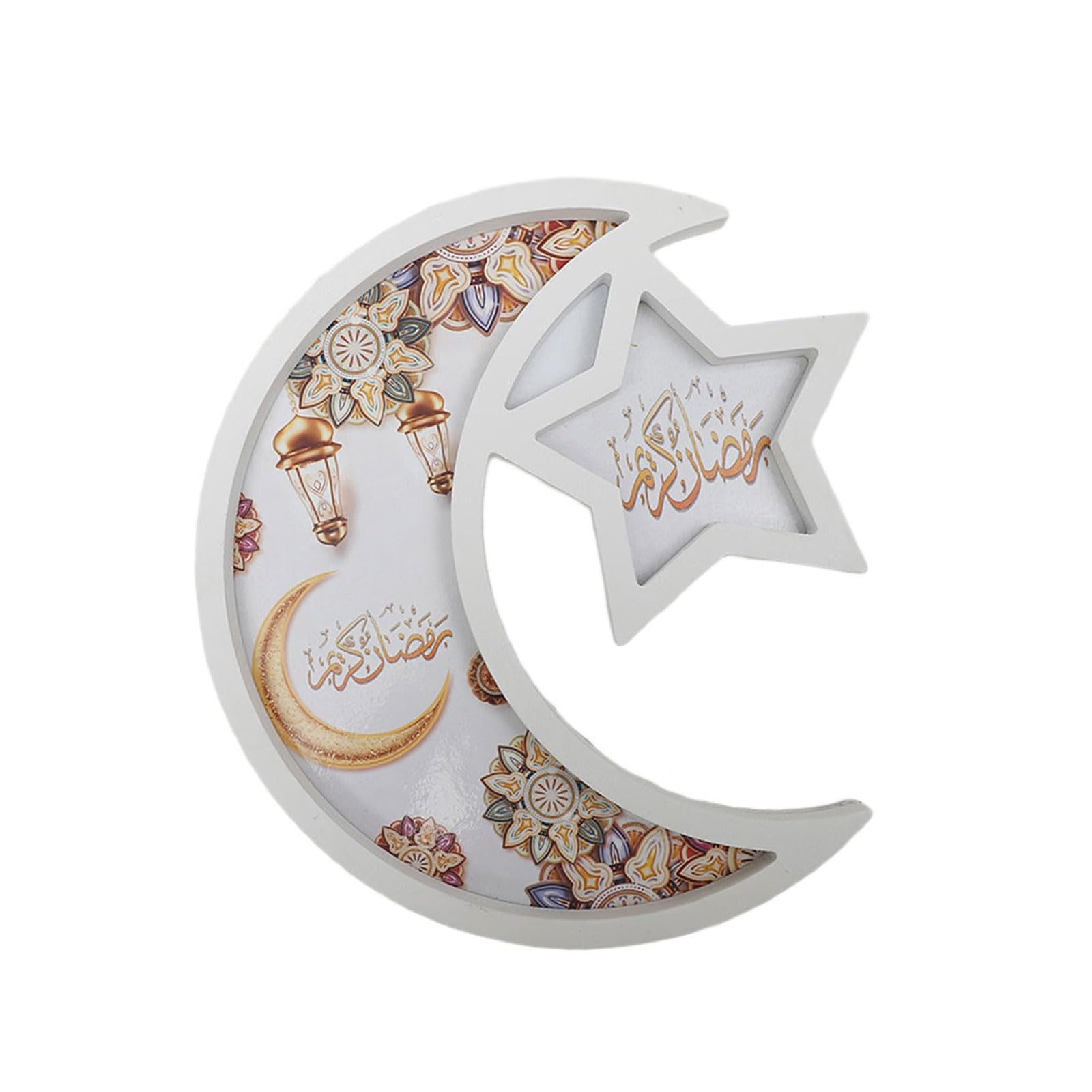 Tsophreniq Decorative and Star Tray Holiday Snacks Platter Dessert Eid Festival Display Plate for Home and Restaurant Use Eid Table Decoration