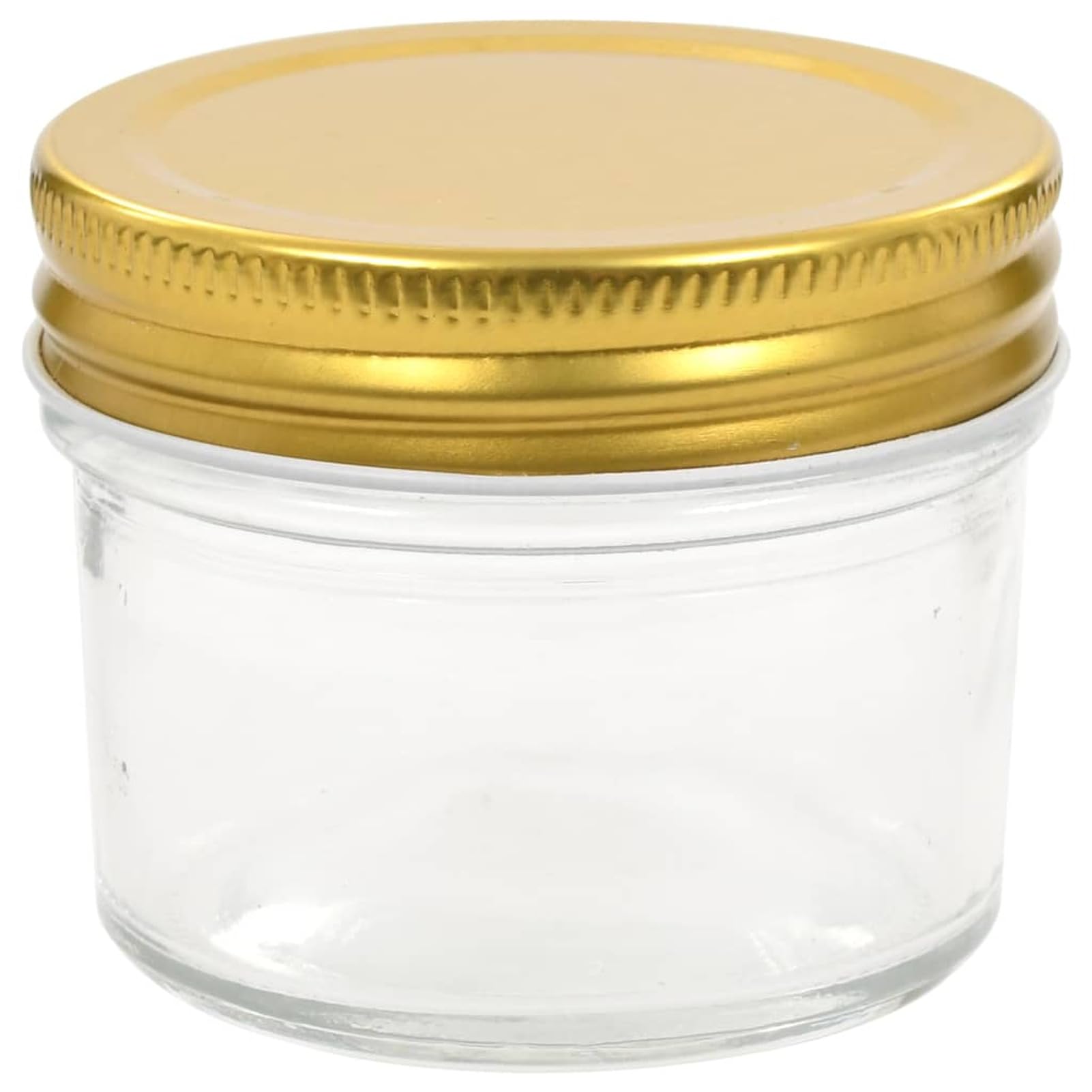 Vasi per Marmellata in Vetro Coperchio Oro 96 pz 110 ml,Vasetti di Vetro per Conserve- Ermetici - Lavabili in Lavastoviglie - Ideali da Regalare
