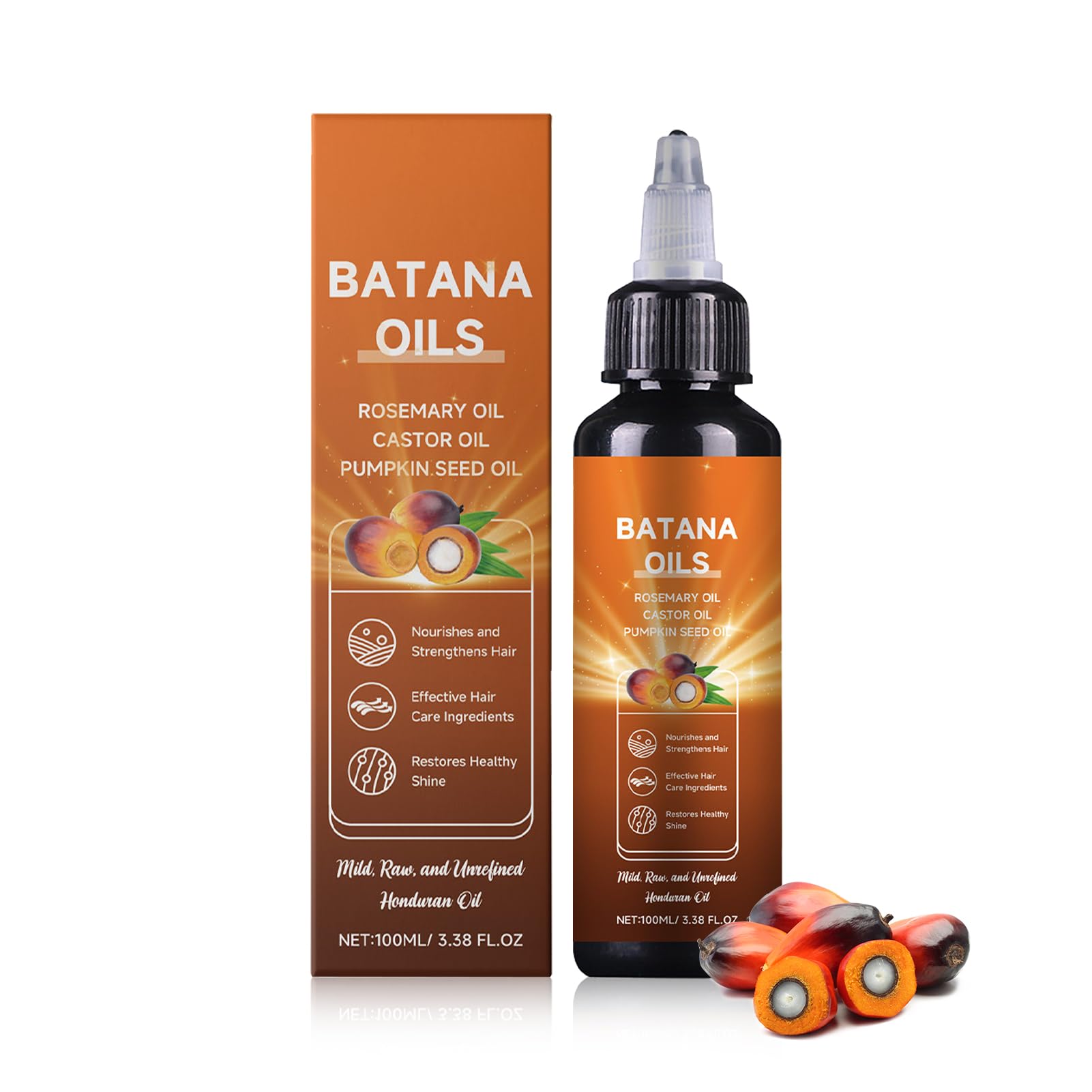 Batana Oil for Hair Growth - 4-in-1 Liquid Batana Oil with Rosemary, Pumpkin Seed Oil and Castor Oil for Hair Strengthening and Scalp Care - Oil for Hair, Oil Hair Growth
