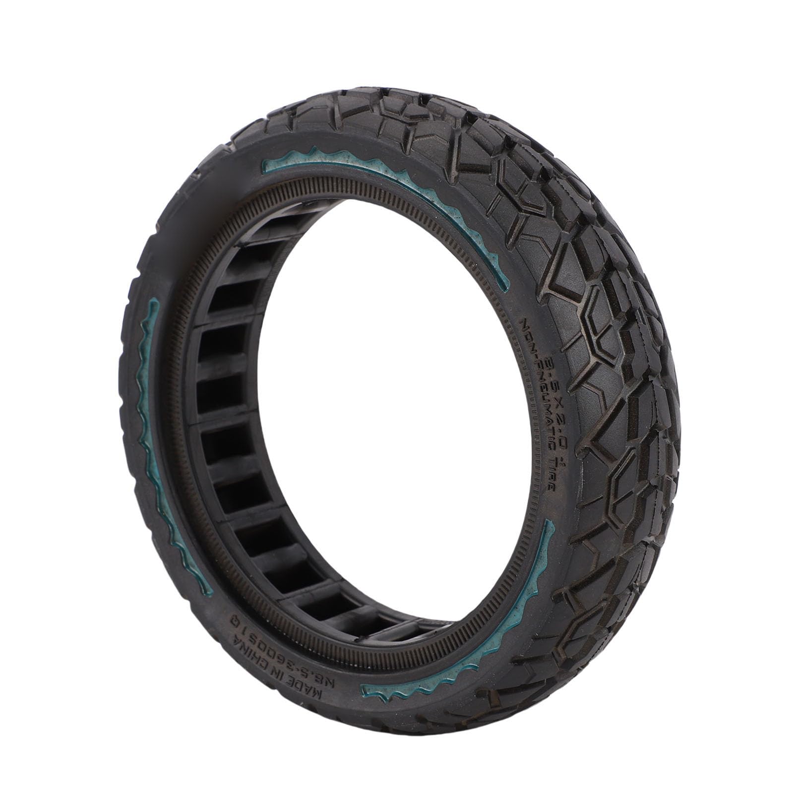 Luocute Pneu Solide Tout-terrain, 8,5 X 2,0 50/75-6,1 en Caoutchouc Creux, Pneu sans Chambre à Air Résistant aux Chocs pour Scooter électrique (BLUE)