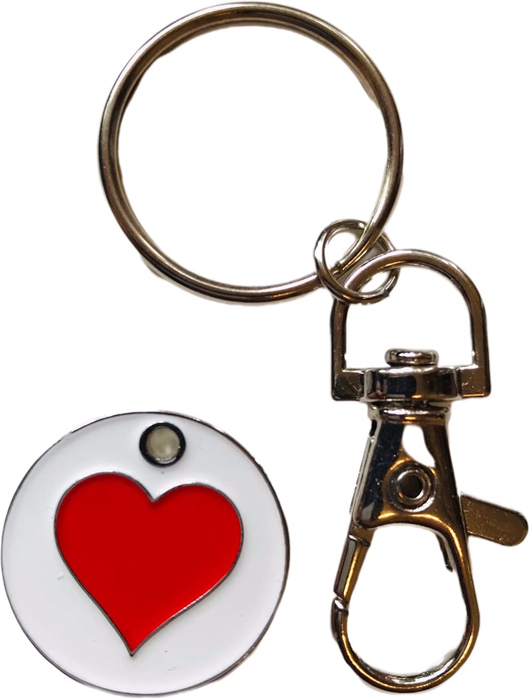 Pac Supplies Global Love Heart £1 Uk Trolley Coin With Keyring - Choose Your Design (Love Heart)