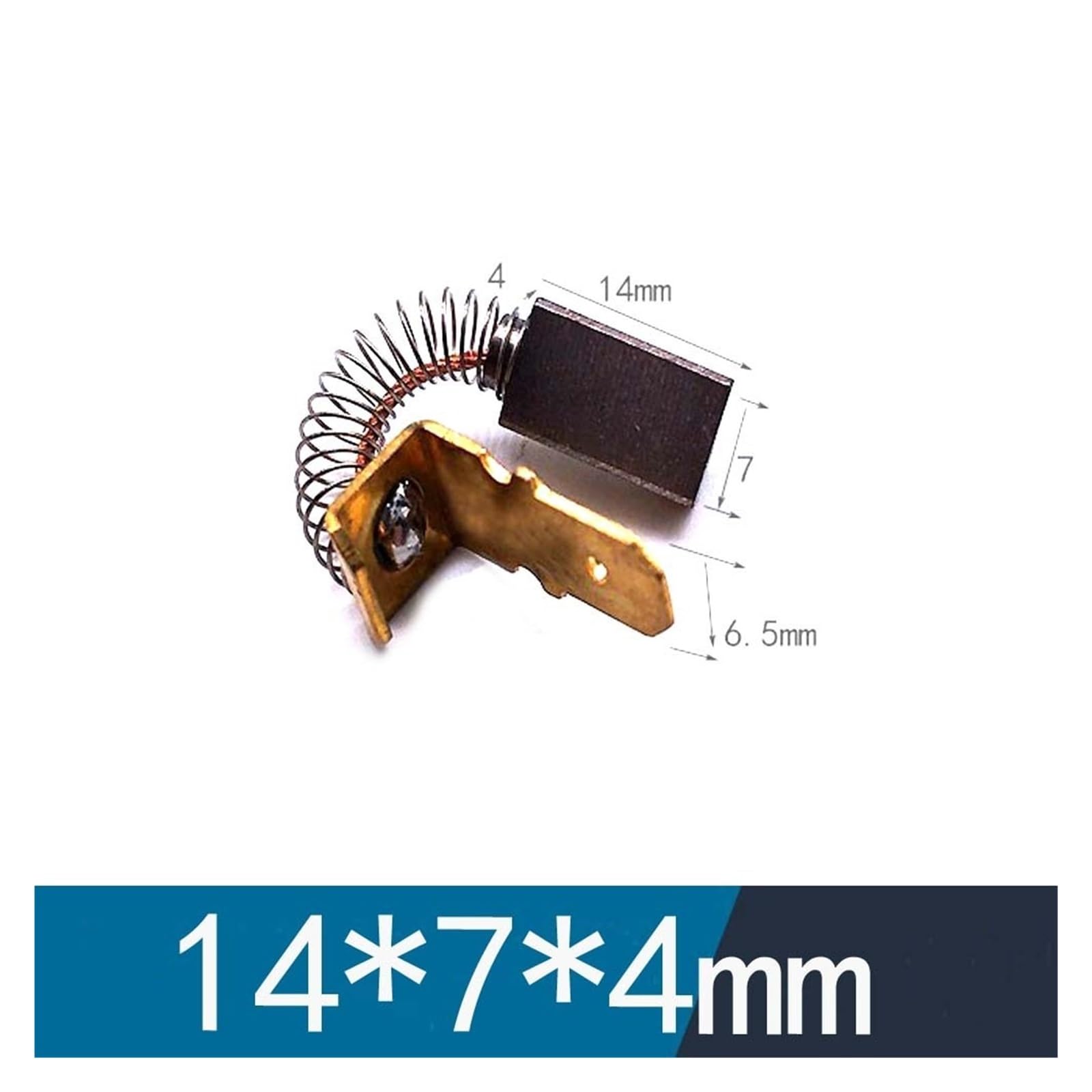 10 sztuk 2 x 3 x 8 mm, 4 x 7 x 14 mm, 6 x 16 x 15 mm 100446687 Sprężynowa szczotka węglowa do maszyny do cięcia drutu (2X3X8mm)