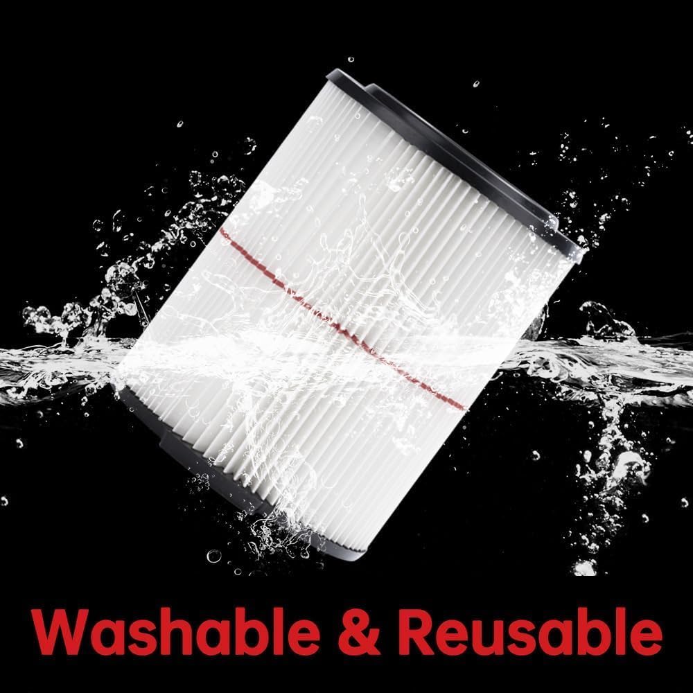 Replacement Foam Filter for Craftsman 9-38754 CMXZVBE38754 Red Stripe General Purpose Wet Dry Vac, Compatible with Craftsman 5/6/8/9/12/14/16/20 Gallon Vacuum, 2 Pack