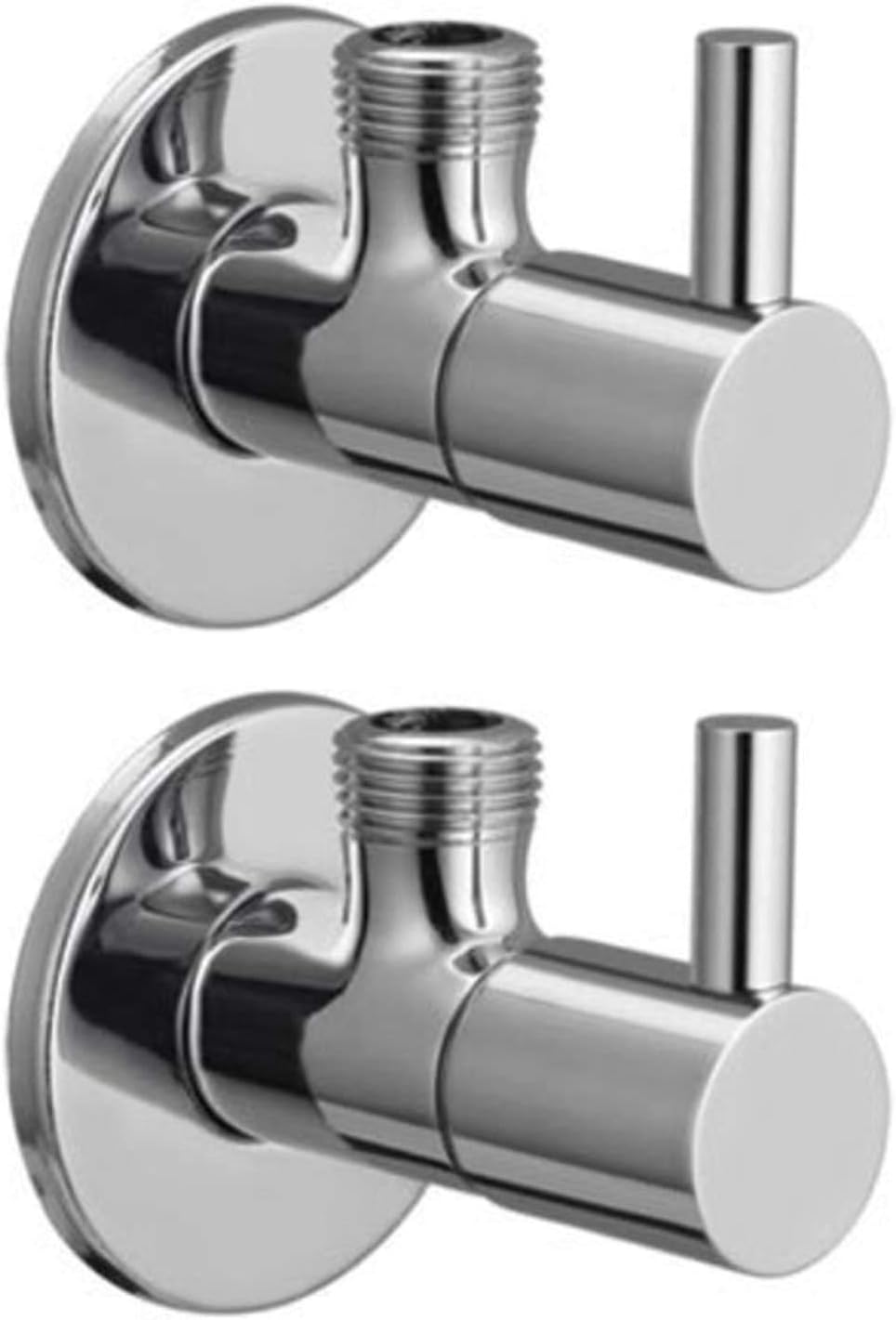 LAYSAN TURBO Brass Angle for Bathroom Angle Valve for Bathroom Angle Wall for Bathroom Angle for wash Basin Brass Angle Valve for wash Basin with Free Flange Set of (2)