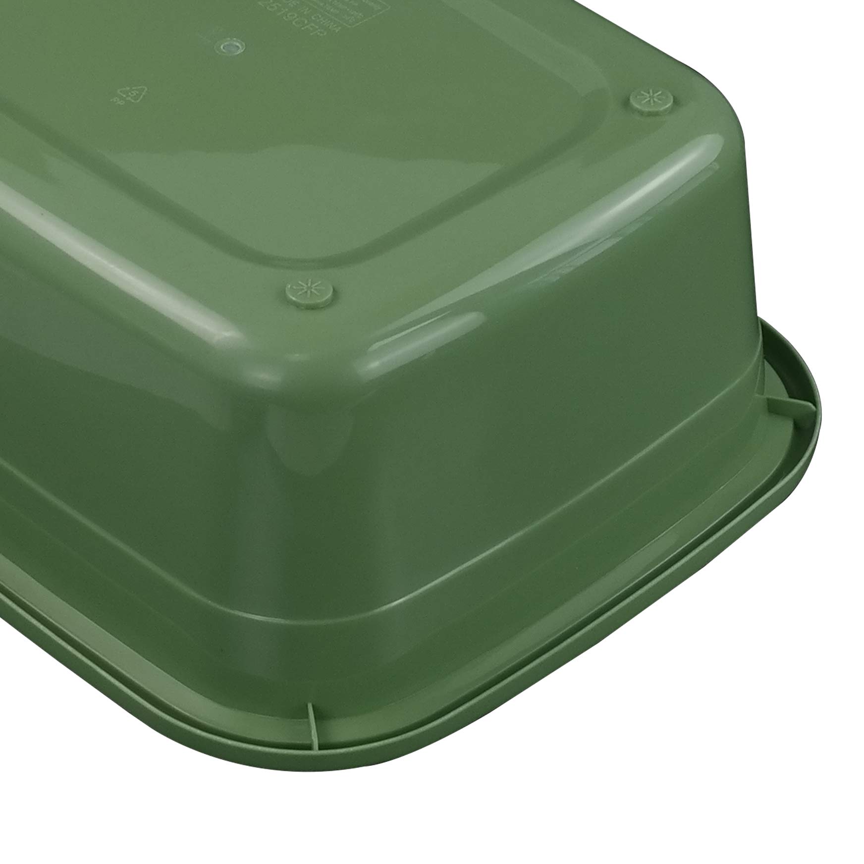 Gloreen Lavabos de 18 cuartos de galón, bandeja rectangular de plástico grande, 3 paquetes