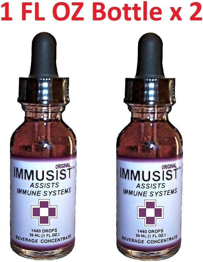 2 Bottles of Immusist Original 1 Oz. Concentrate of Surfactant Blends Immune System Holistic Health Energy Wellness Life Enriching