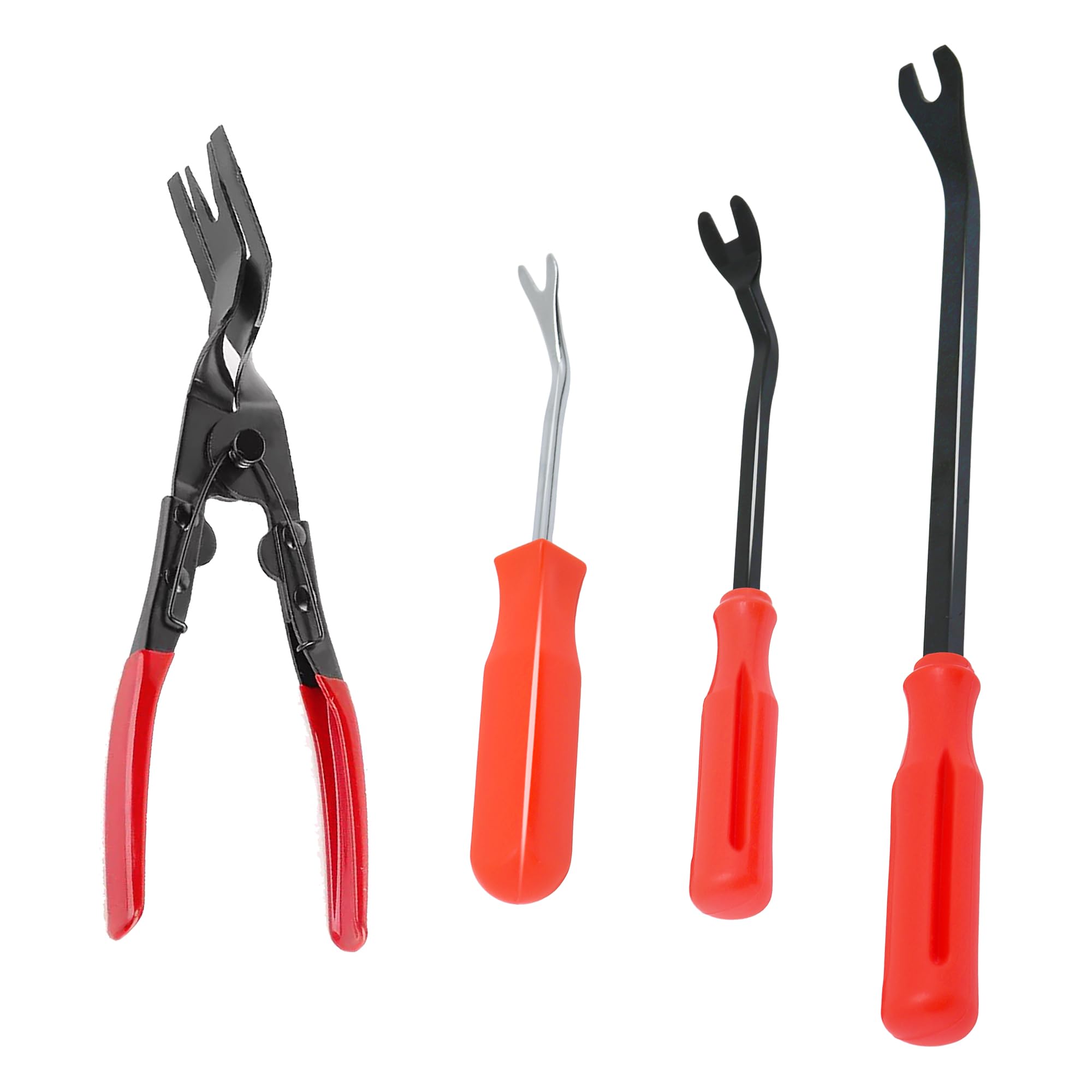 YSPAMER 4Pcs Auto Clip Pliers Set Fastener Remover Trim Rivet Removal Tool Kit for Car Door Panel Dashboard