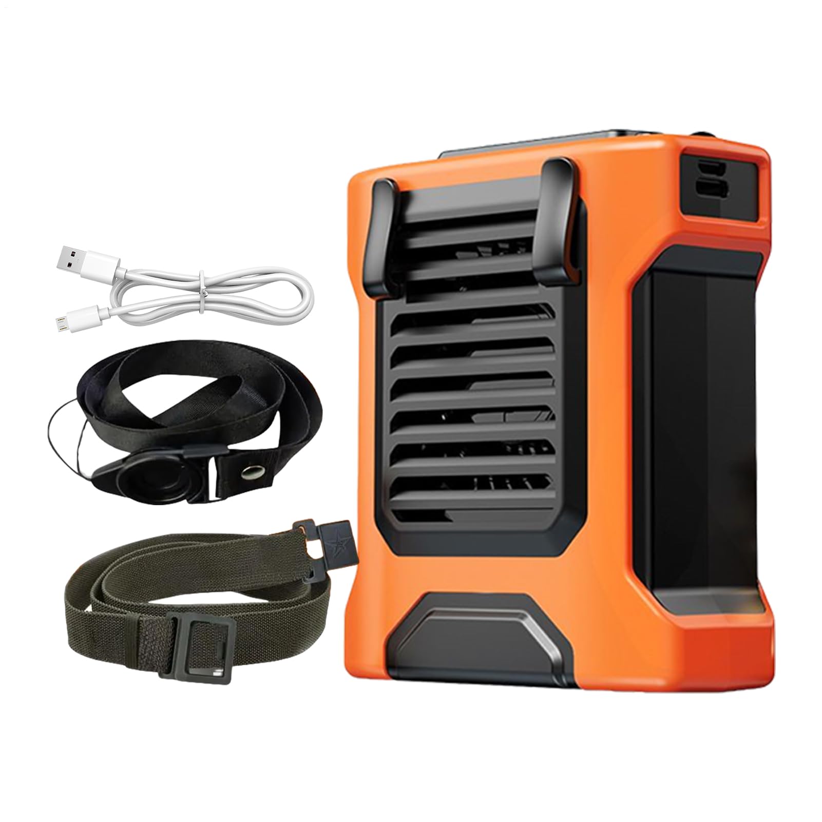 Ventilateur de ceinture pour camping et randonnée avec éclairage intégré