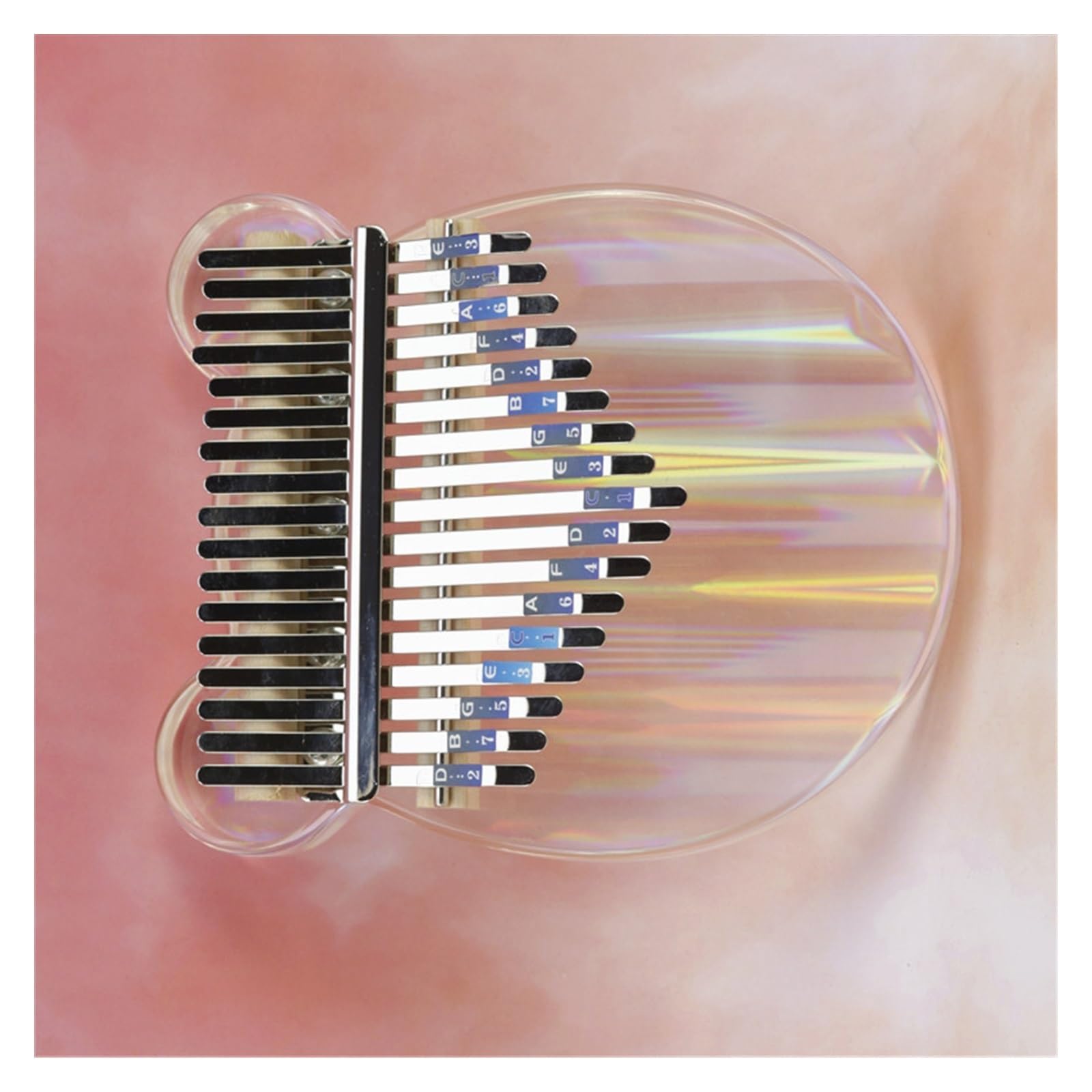 kalimba mini Akrylowa kolorowa kalimba dla początkujących fortepian kciukowy krystalicznie przezroczysta kalimba 17-tonowa
