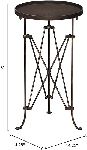 Miniatura 3 de Creative Co-Op Mesa redonda de metal de bronce Bronce,Negro/Mármol,Negro/Madera,https://www.amazon.com/dp/undefined