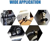 Vista 3 de Abrazadera de manguera de acero inoxidable ajustable de 6 a 1.496 in, abrazaderas de manguera de engranaje helicoidal, kit surtido para fontanería