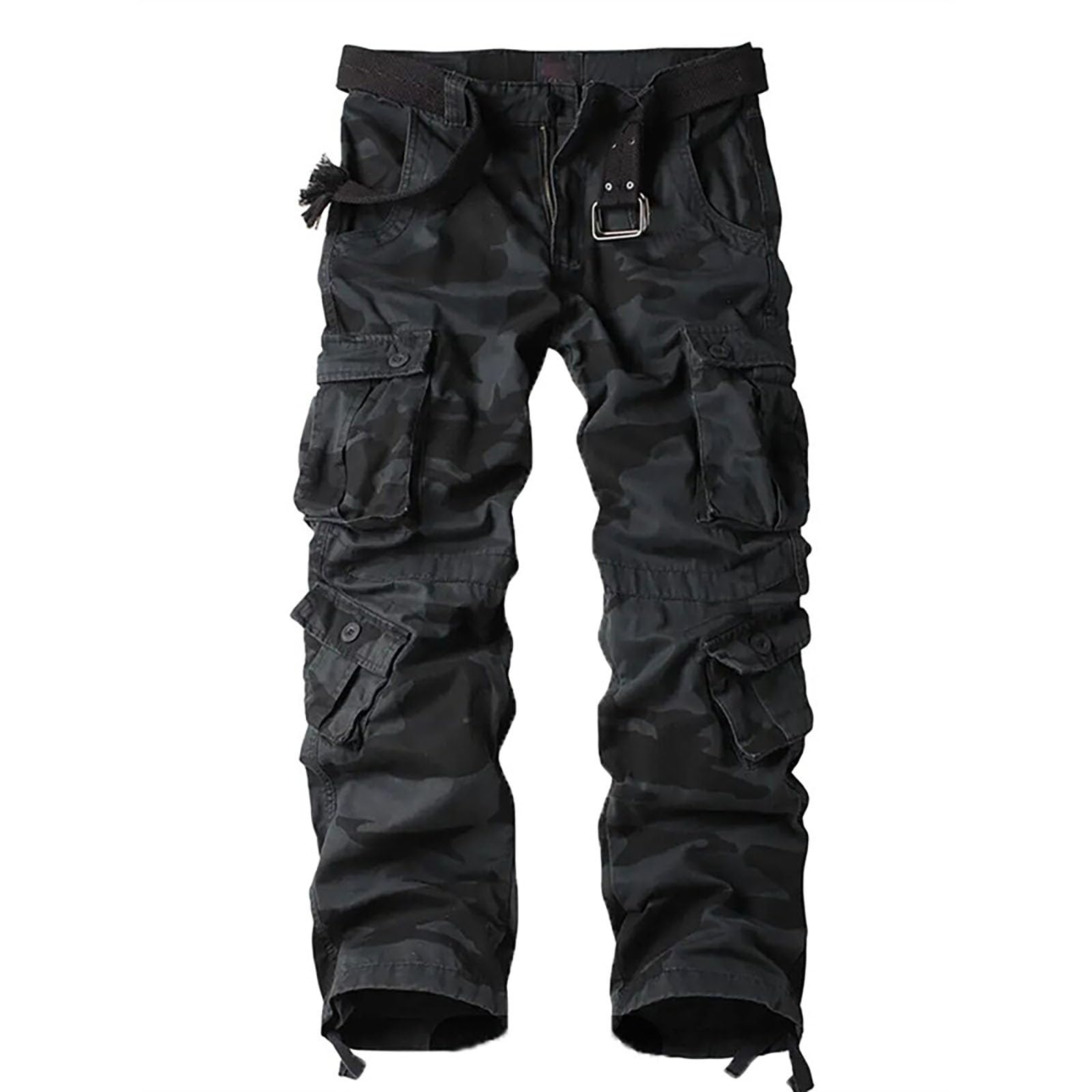 Pantaloni Cargo Uomo Eleganti - Pantaloni Baggy Elasticizzati Con Multiple Tasche Per Trekking E Lavoro