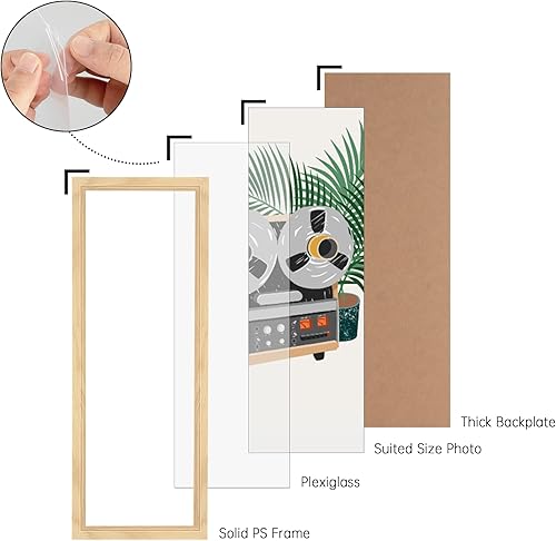 Vista 45 de GULETHUN Marco de fotos de 24 x 36 pulgadas, marco para póster blanco, decoración del hogar, marcos naturales de galería, formato horizontal