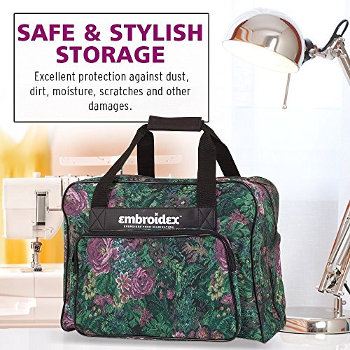 Floral Sewing Machine Carrying Case - Carry Tote/Bag Universal