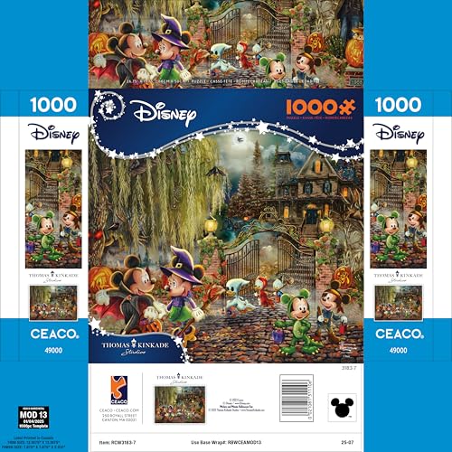 Ceaco - Thomas Kinkade - Disney - Mickey and Minnie Halloween Fun - 1000 Piece Jigsaw Puzzle