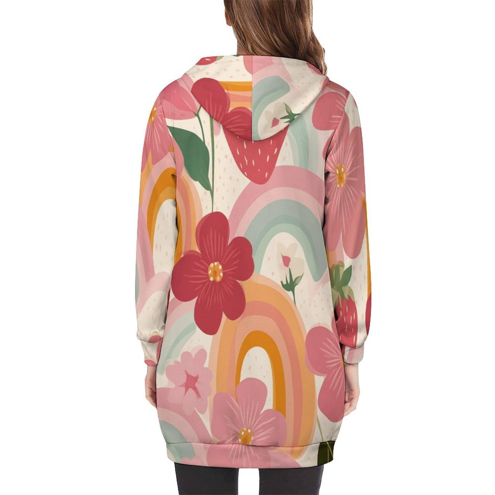 Felpa Donna con Zip Felpe Sportiva con Tasche E Cappuccio Rose da Piantare Morbida Invernale Giacca Regolabile Confortevole per Uso Quotidiano Casual