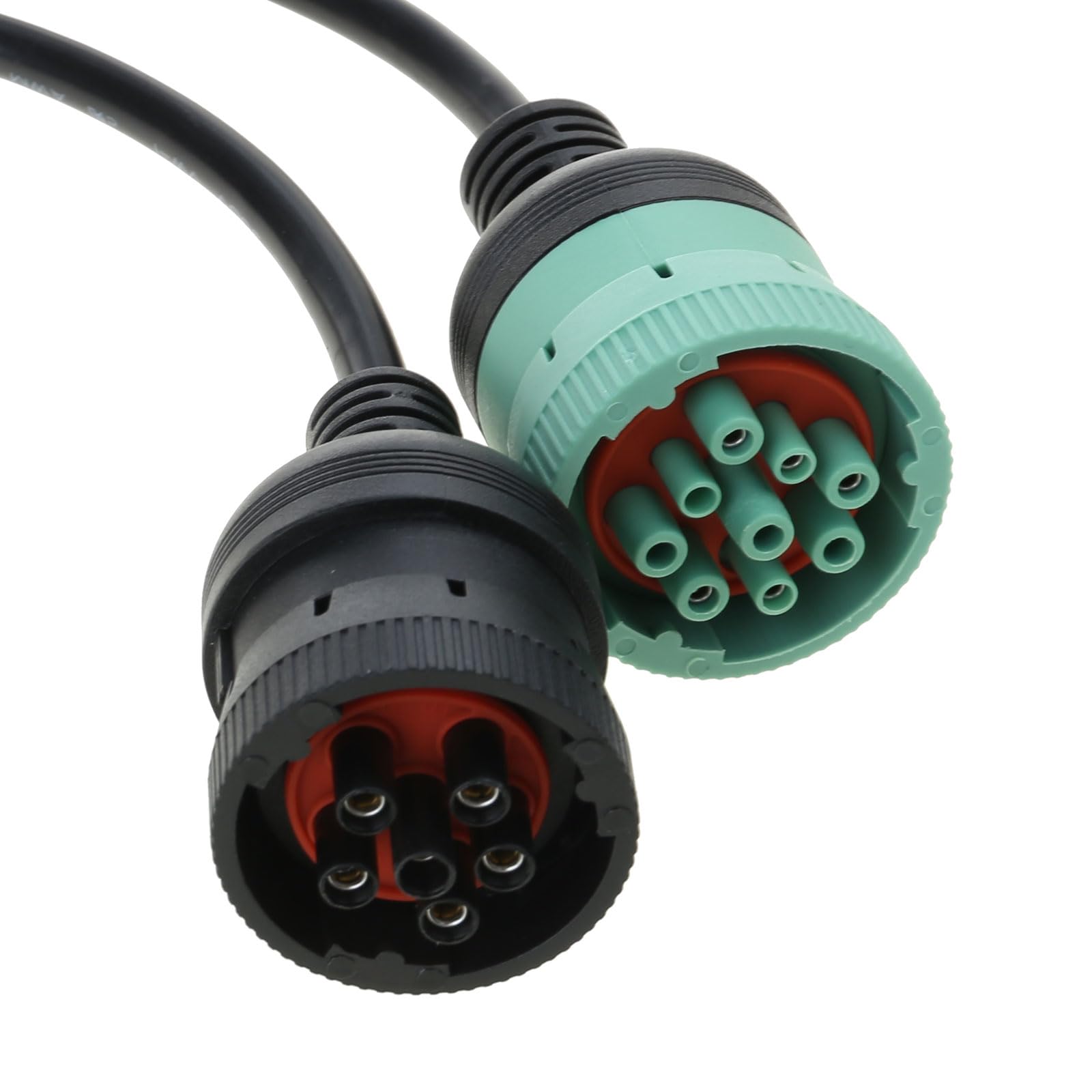 wengjack J1939 J1708 J1587 9+6pin to 16Pin Y Adapter Cable for