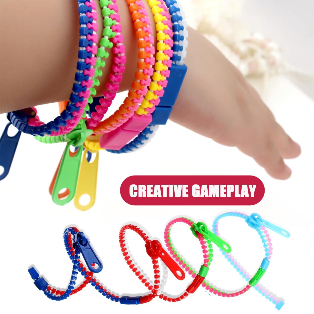 Braccialetti Con Zip Colorati, 18 Pezzi - Per Bambini, Feste E Giochi Sensoriali - Foto 7