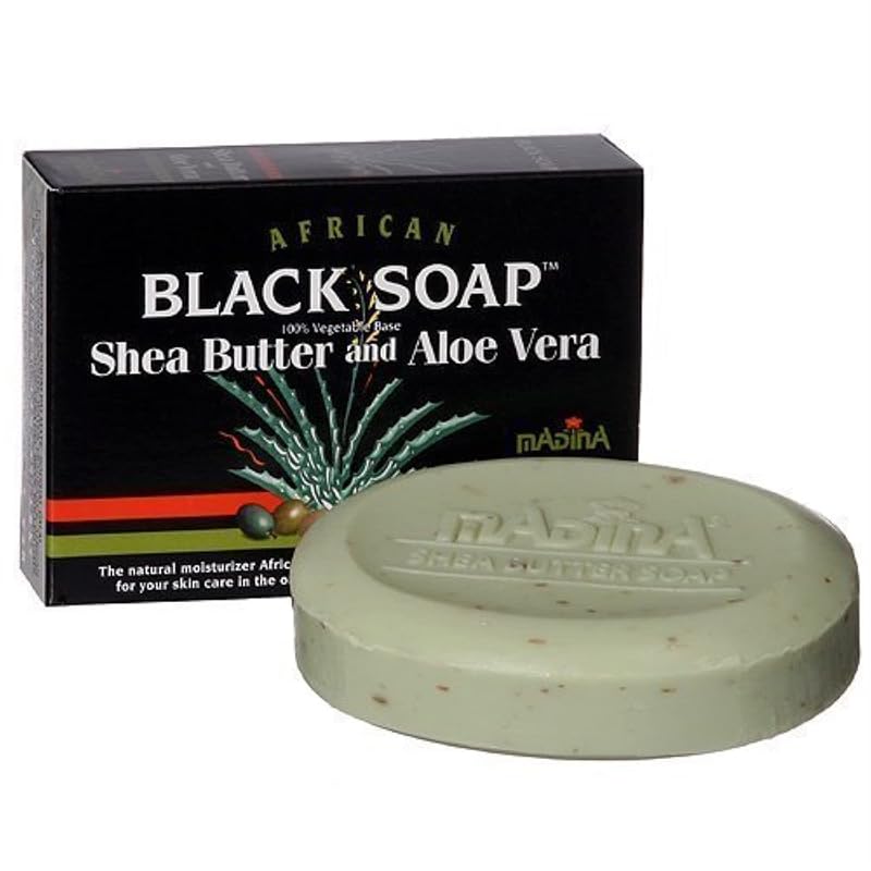 Sabonete africano Madina com manteiga de karité e aloe vera, base vegetal, 3 unidades