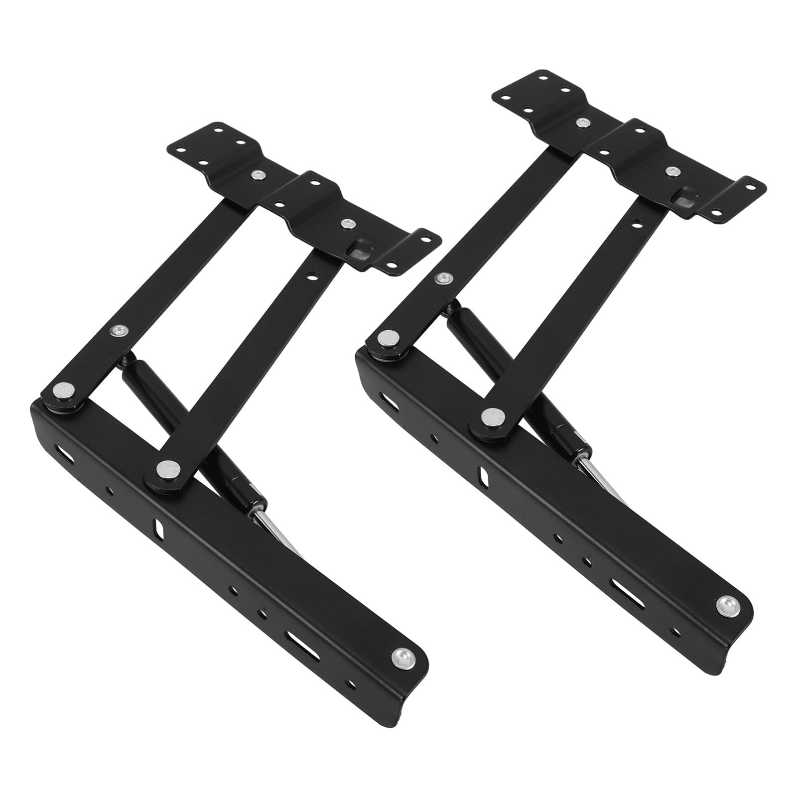 Mécanisme sécurisé pour table relevable en fer noir robuste