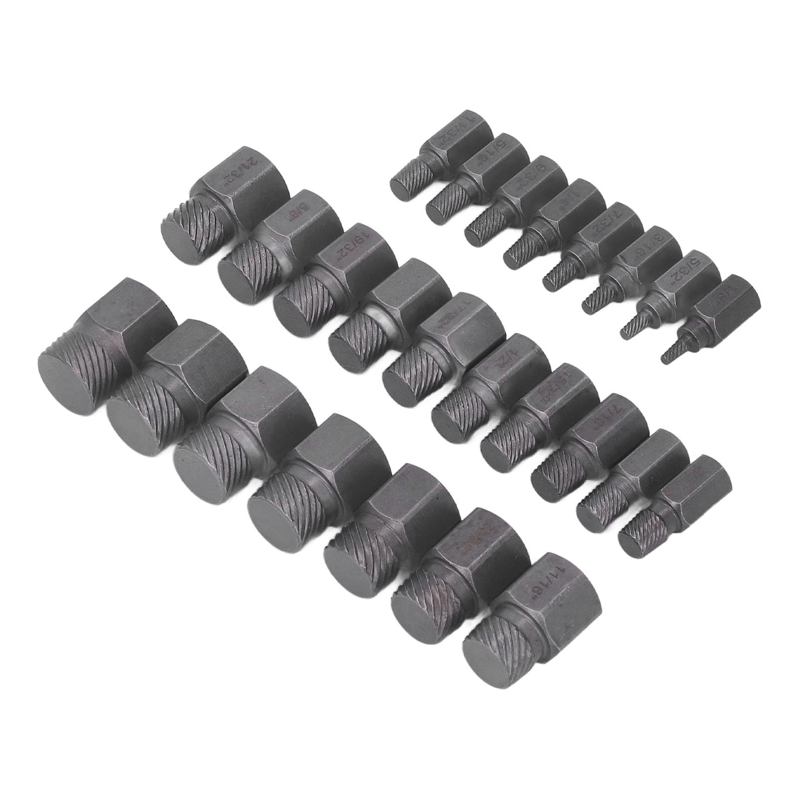 Generic Juego de Extractores de Pernos de 25 Piezas, Herramientas Duraderas para la Eliminación Eficiente de Sujetadores Dañados y Resbaladizos Hechos de Acero Al Cromo Molibdeno