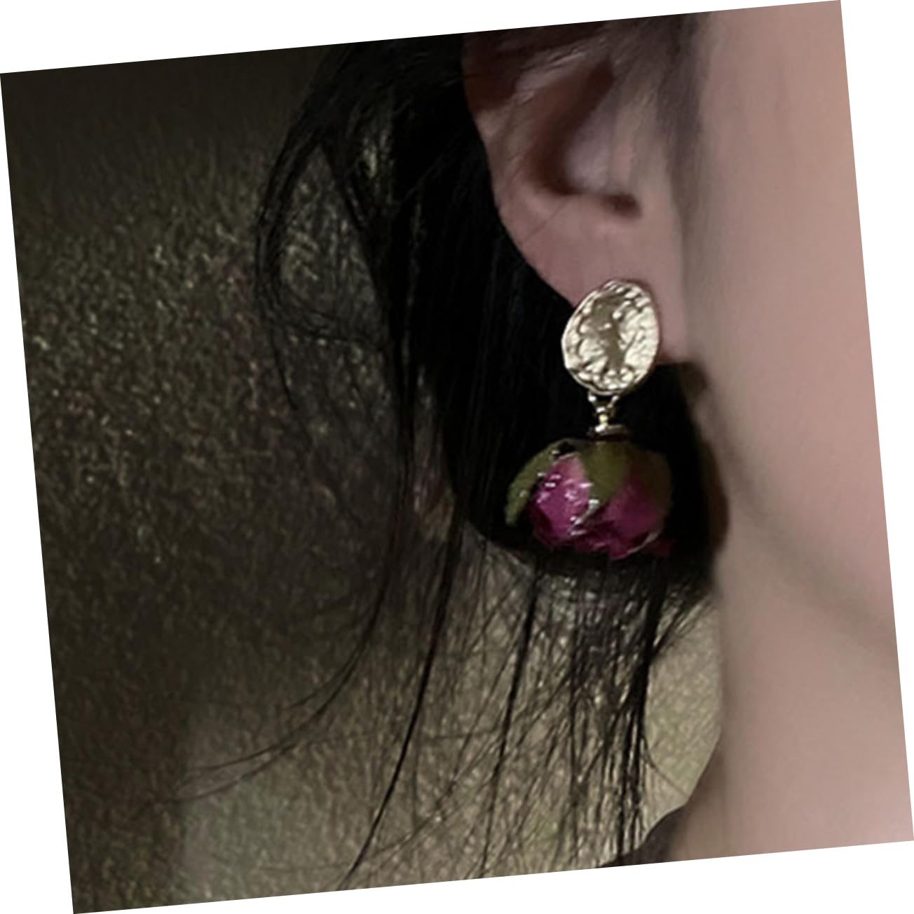 5 Pares Pendientes De Rosa Eterna Aretes Lindos Pendientes Joyas De Flores Para Orejas De Mujer Para Mujer De Moda Perder Aleación De Zinc Oreja De Flor Hada