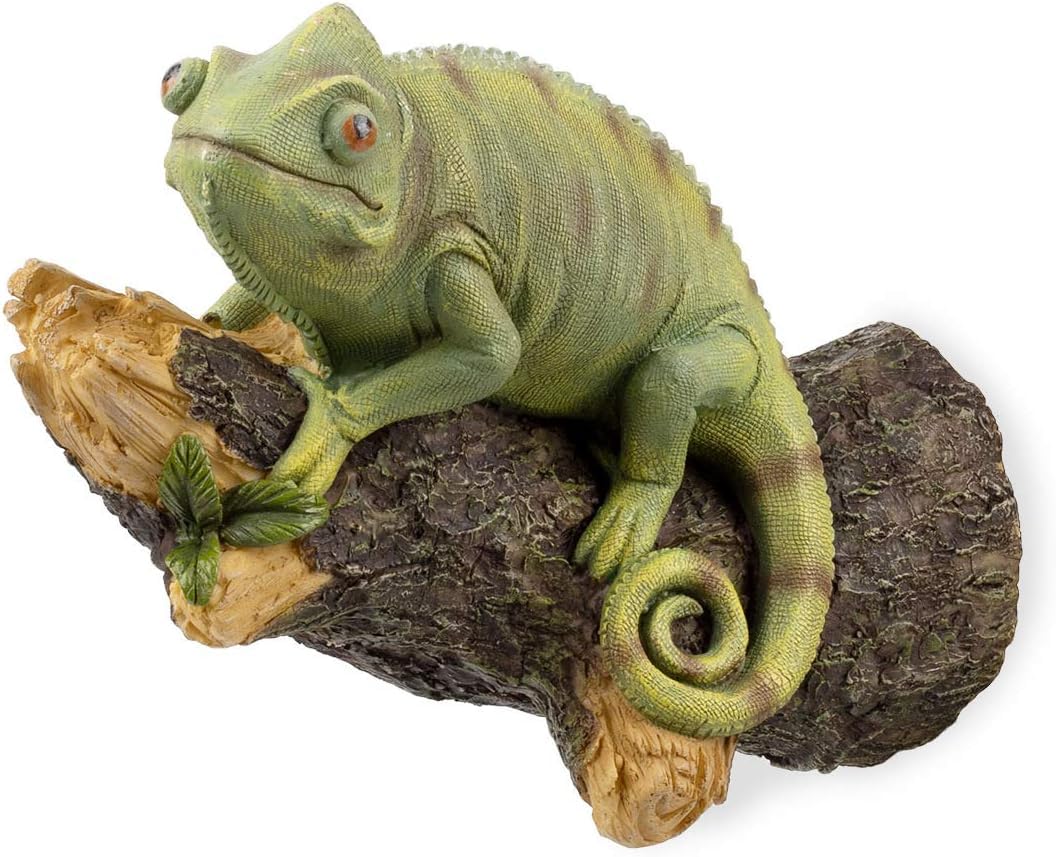Statue caméléon murale en lézard : objet déco maison et jardin