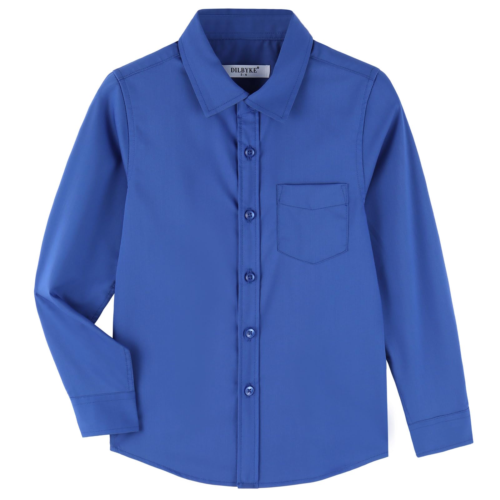 DILBYKE Camisa escolar de manga larga para niños